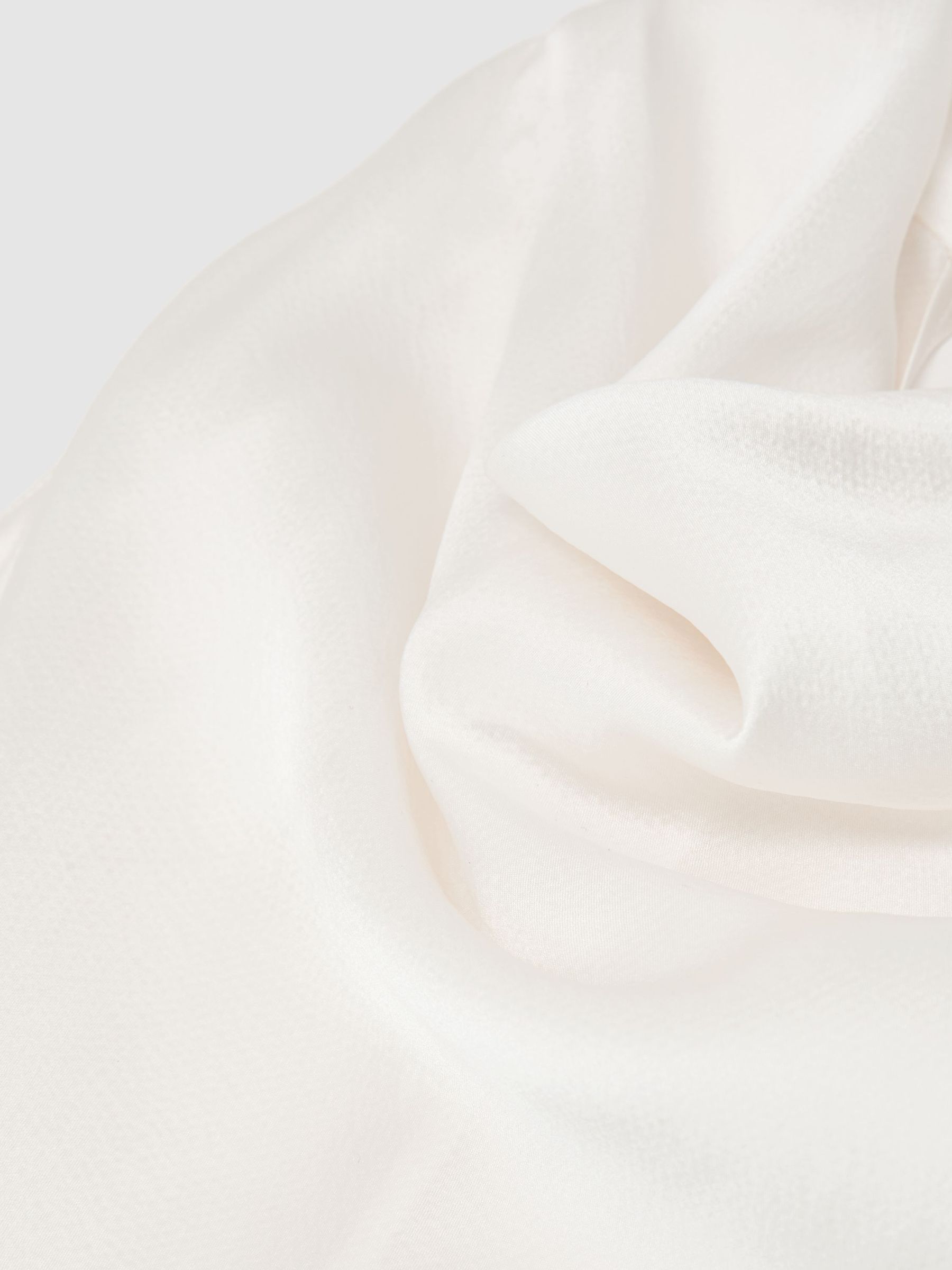 Hammered-Silk Cowl-Neck Top in Ivory - Image 5 of 5