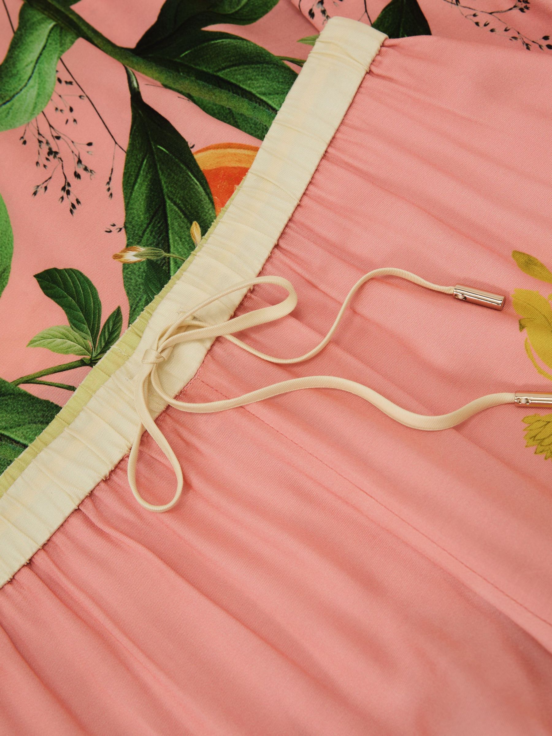 Petite Tropical Scarf-Print Wide-Leg Trousers in Pink - image 5