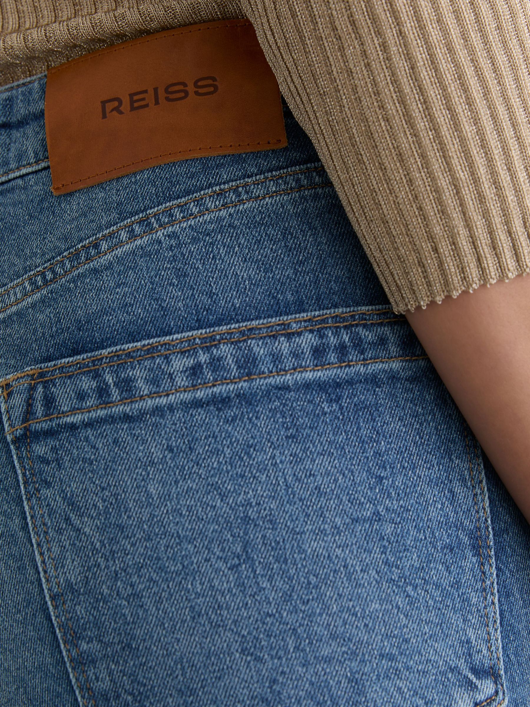 Slim Straight-Leg Jeans in Mid Blue - Image 4 of 9