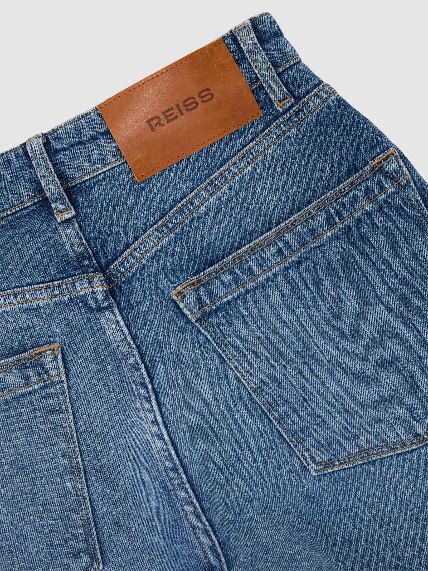 Slim Straight-Leg Jeans in Mid Blue - image 2