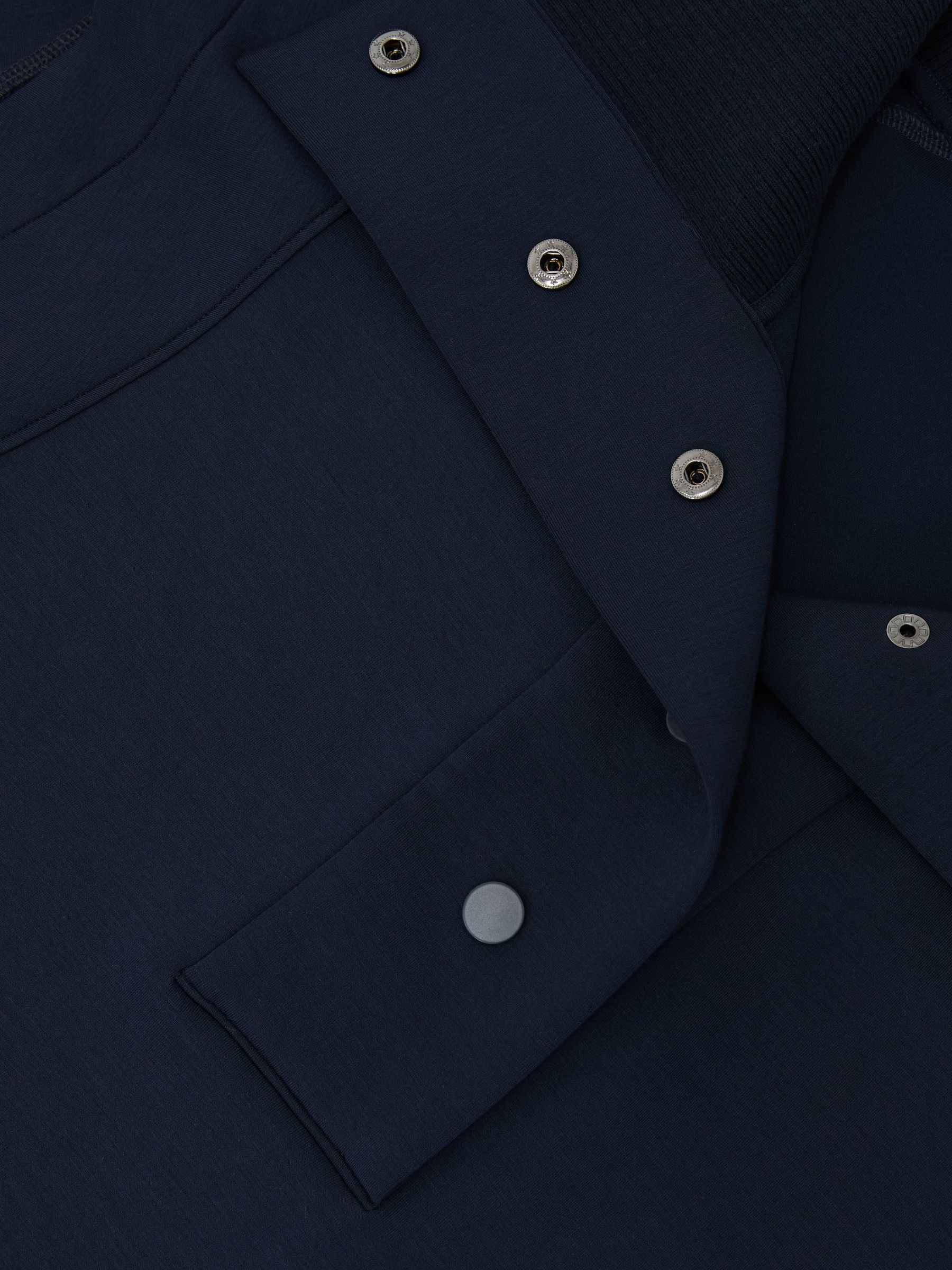 Premium Interlock Sleeveless Collared Top in Navy - Image 7 of 7