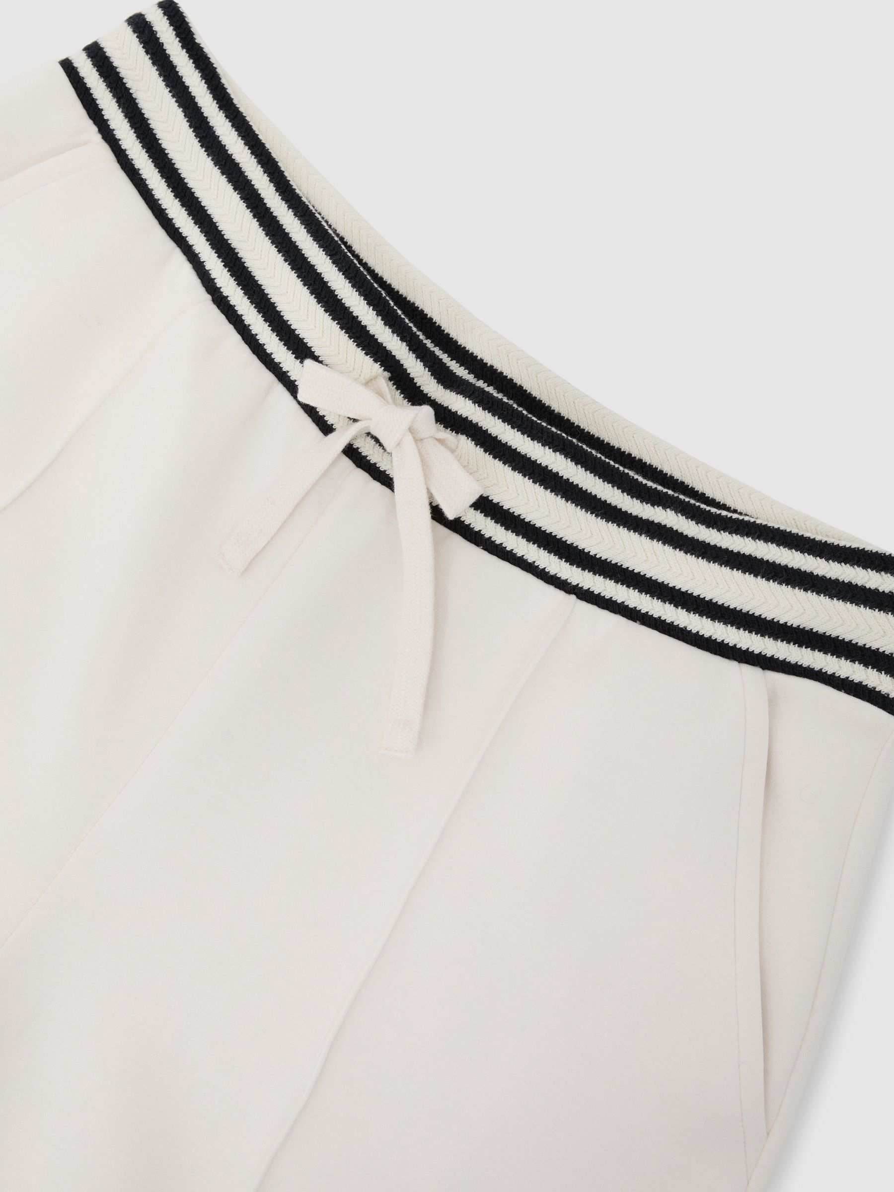 Petite Premium Interlock Stripe-Waist Joggers in Ivory - image 3