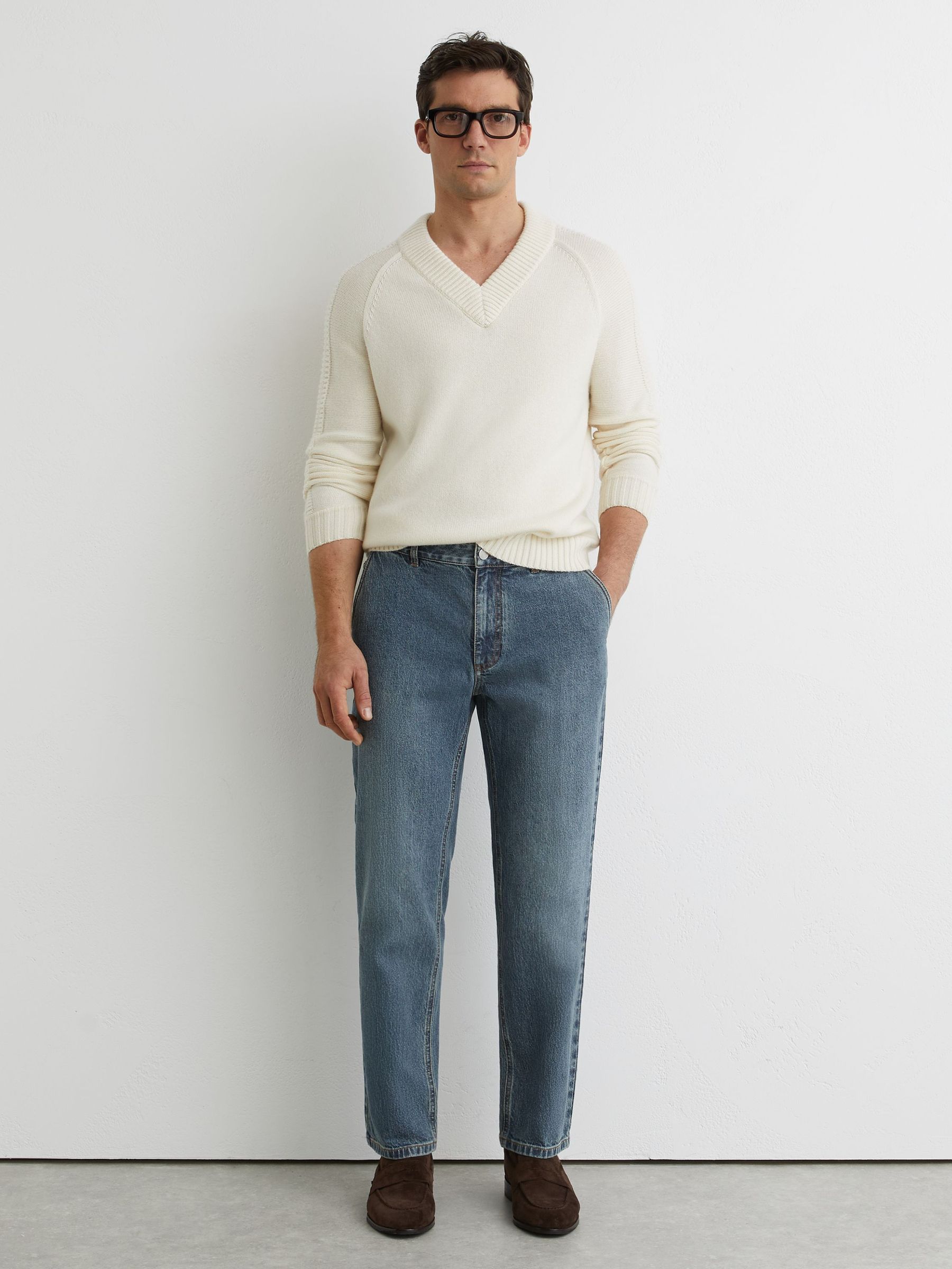 Straight-Leg Jeans in Vintage Blue Wash - Image 1 of 8
