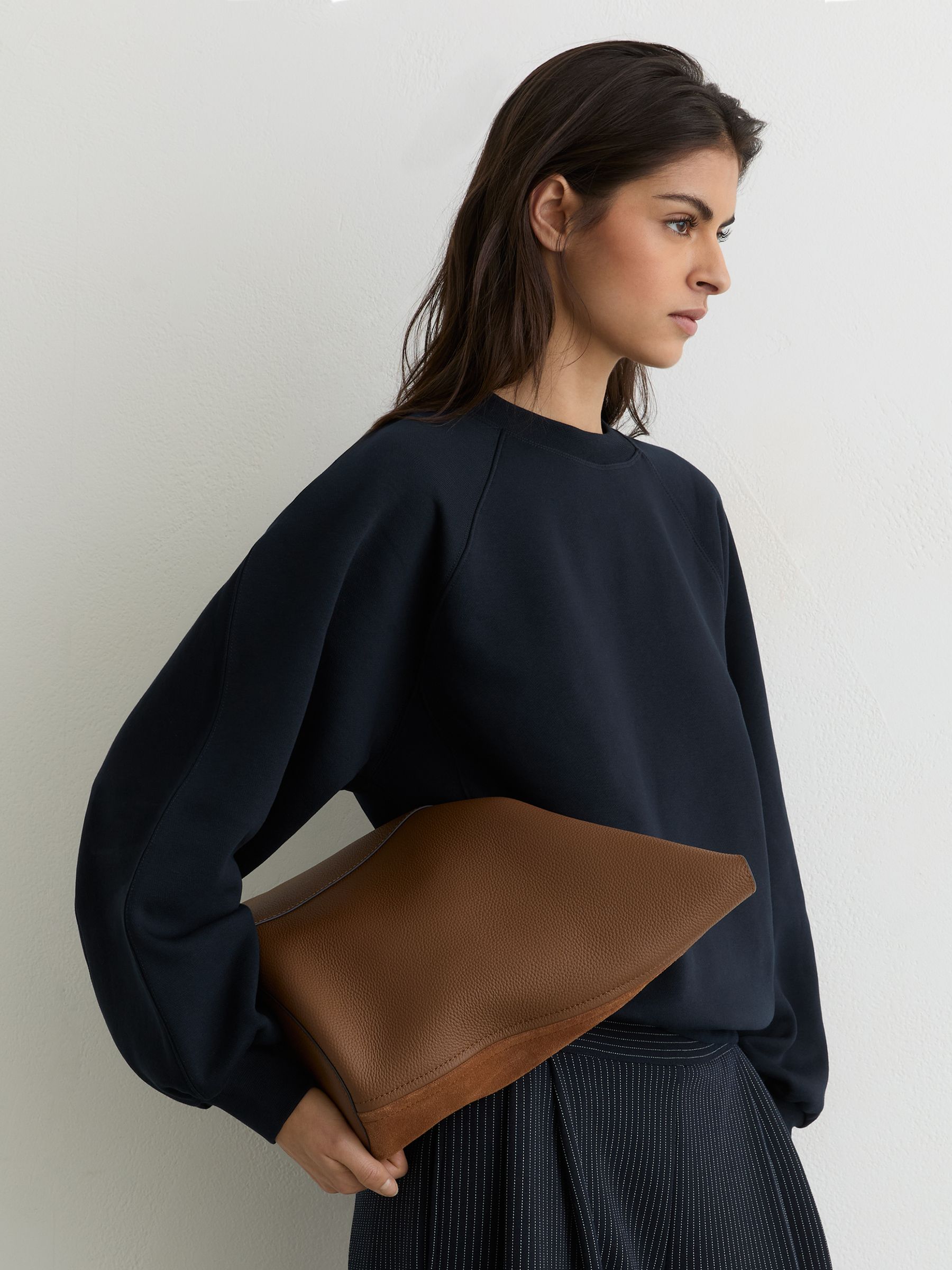 Sweat Top in Navy - Image 1 of 7