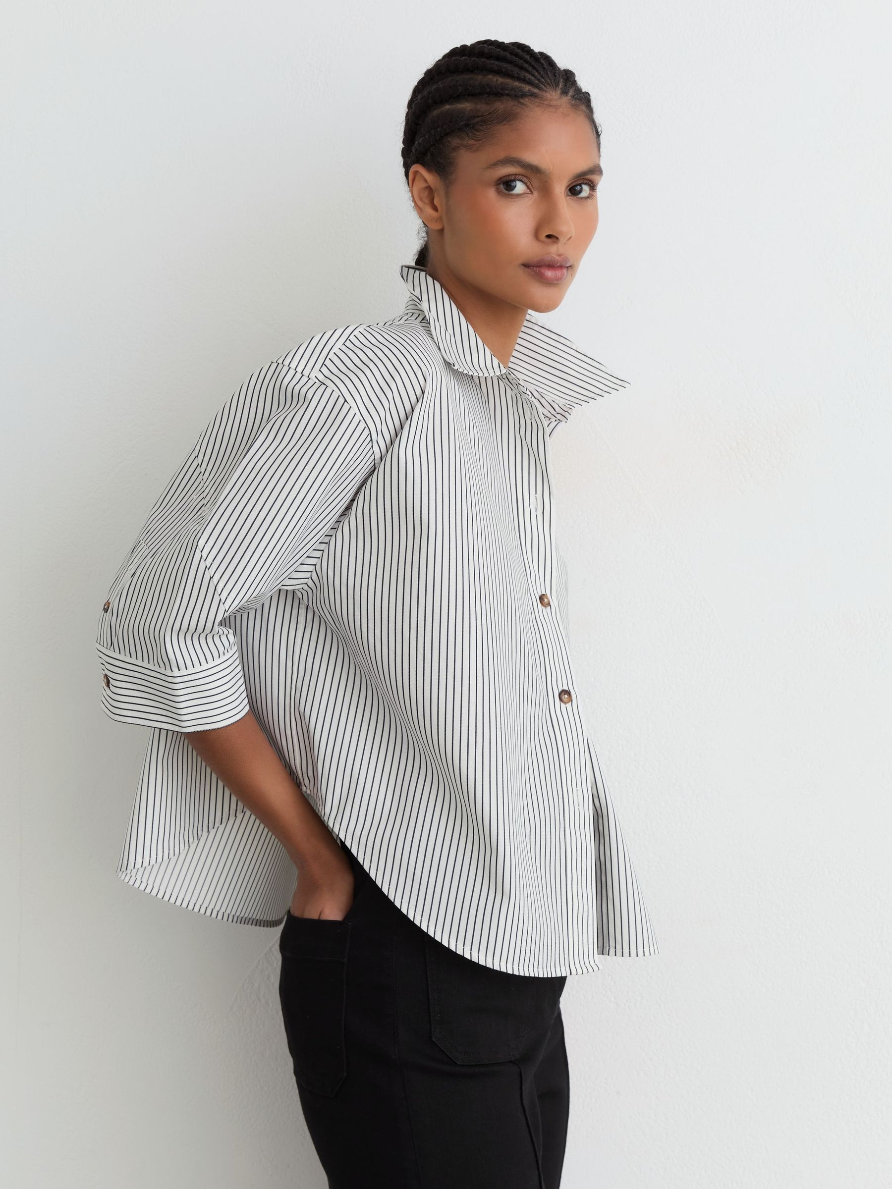 Shirt in Ivory/Blue - Image 3 of 7