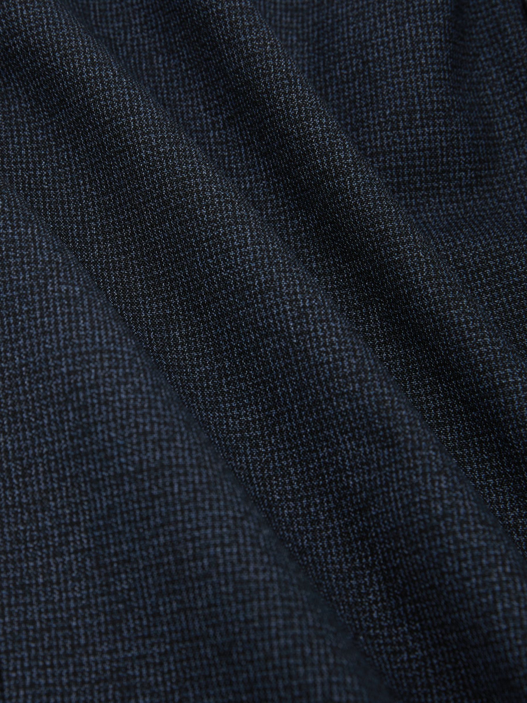 Houndstooth Single-Breasted Suit Blazer Tailored-Fit in Navy - image 2