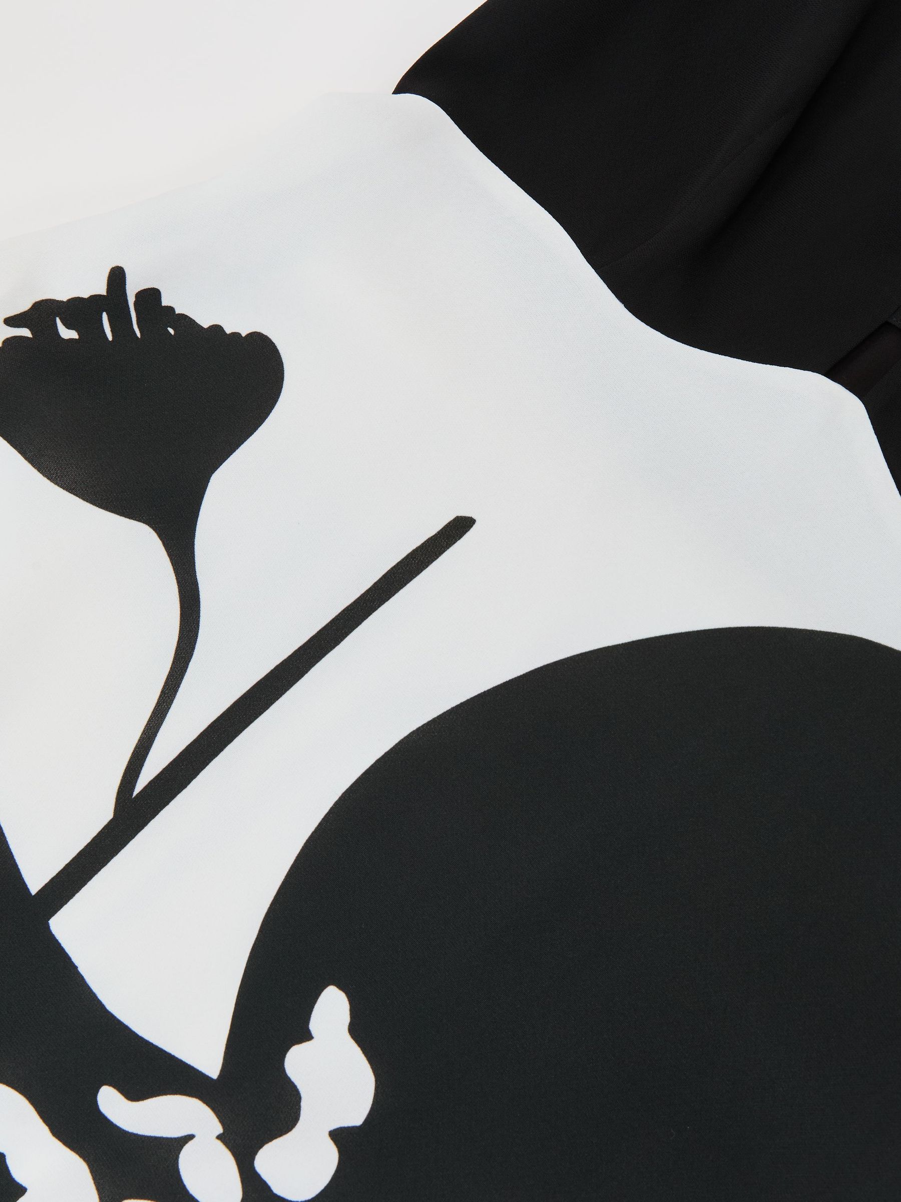 Graphic Floral-Print Maxi Dress in Ivory/Black - Image 7 of 7