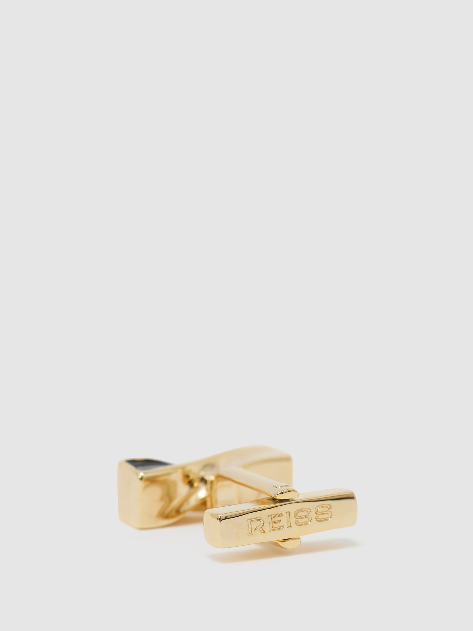 Twisted Bar Cufflinks in Gold/Black - image 3
