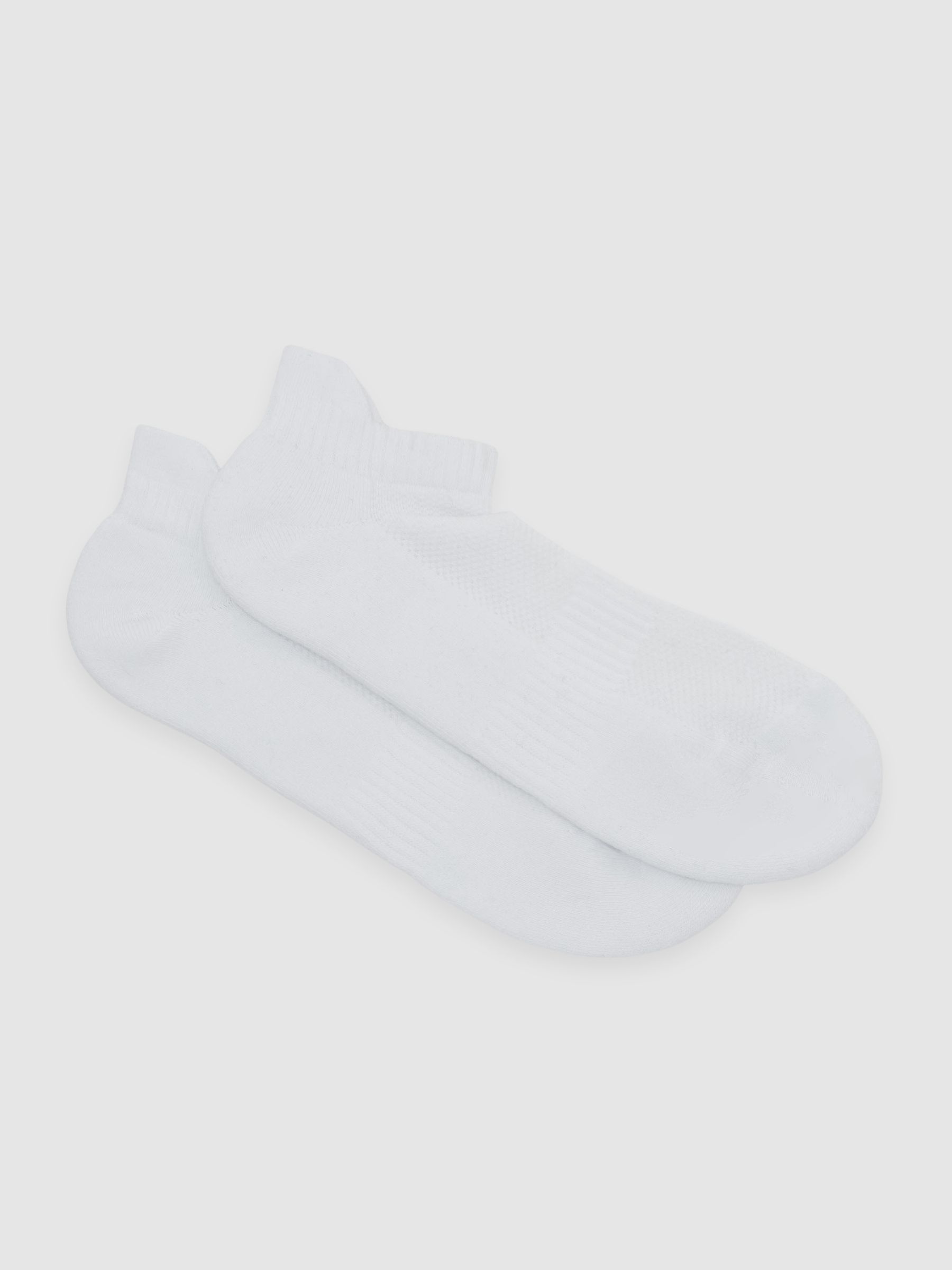 Cotton-Blend Trainer Socks in White - image 3