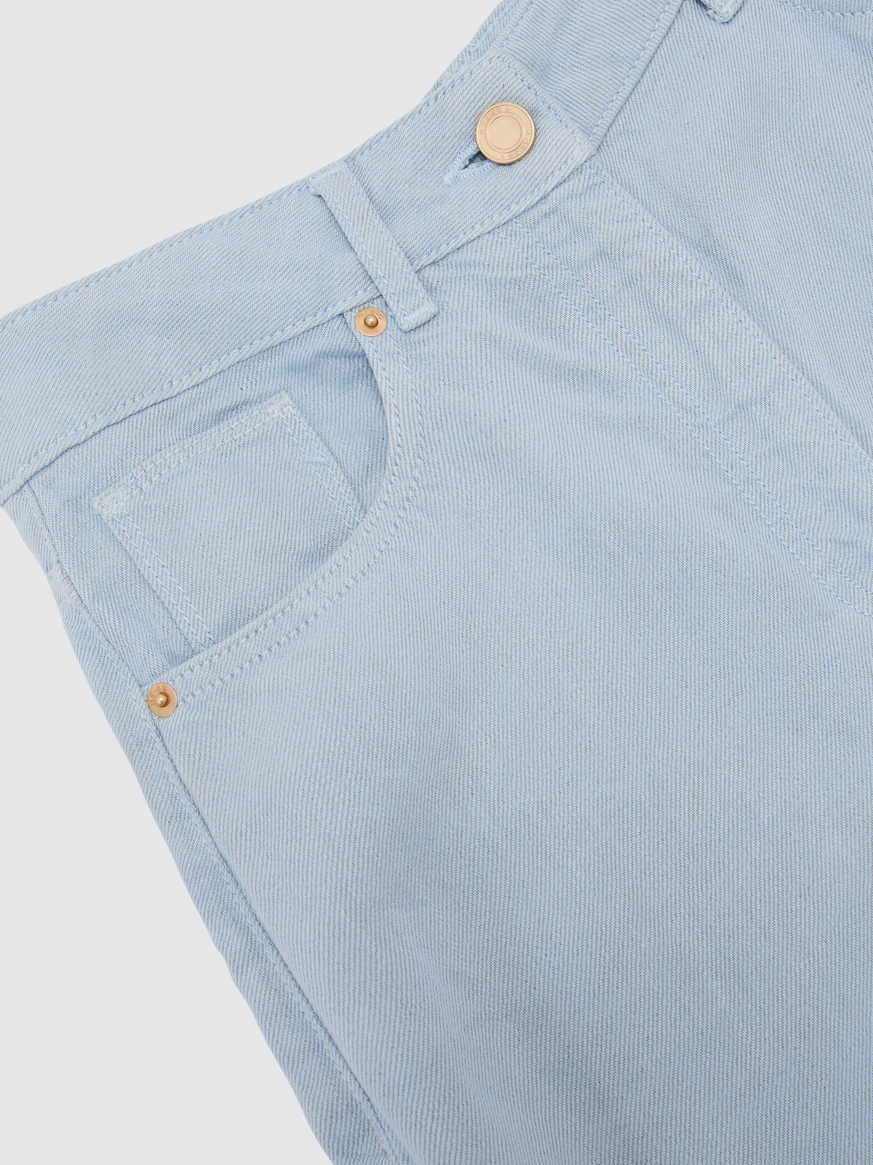 Petite Lyocell-Linen Wide-Leg Trousers in Blue - Image 5 of 6