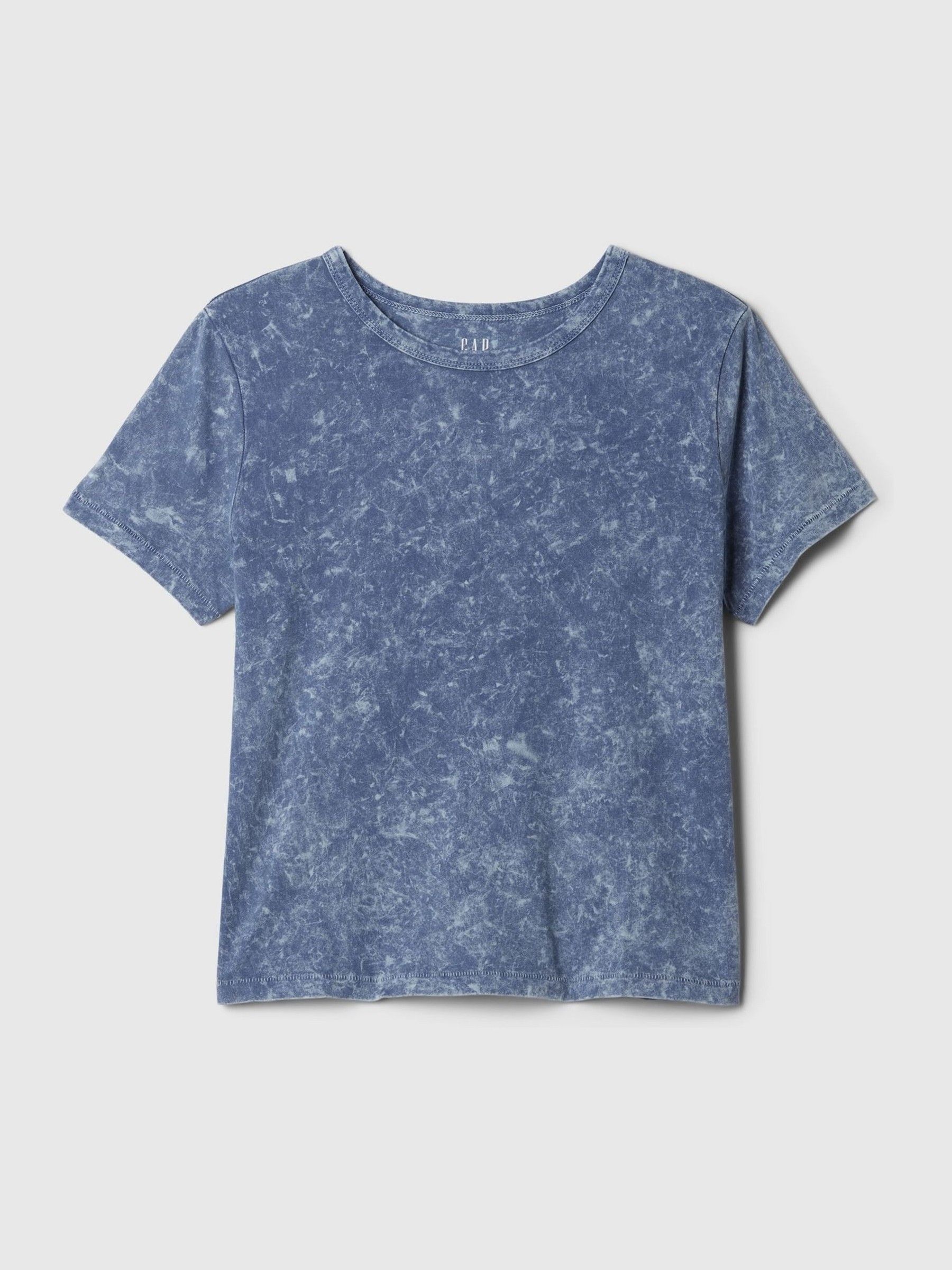 Blue Tie Dye Organic Cotton Vintage Short Sleeve T-Shirt - Image 4 of 4