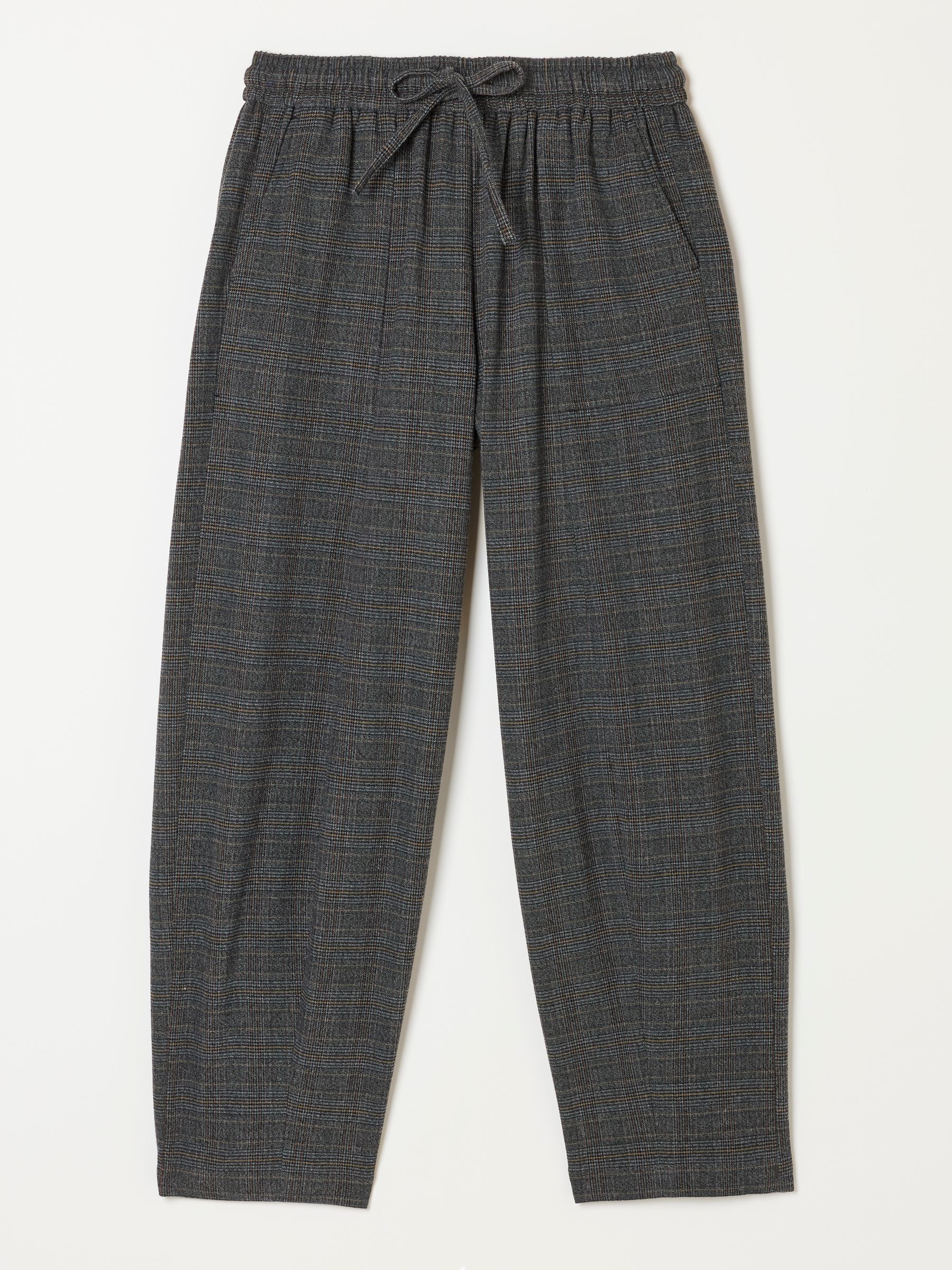 Alev Grey Petite Tapered Check Trousers - Image 6 of 6