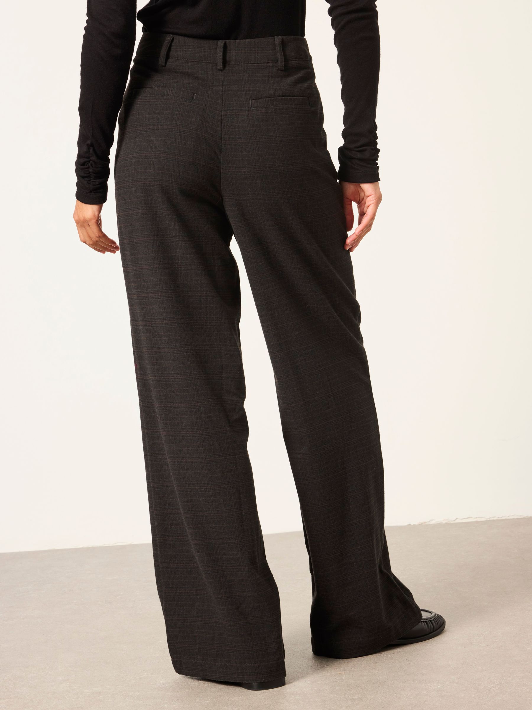 Presley Black Petite Kilt Check Trousers - Image 2 of 6