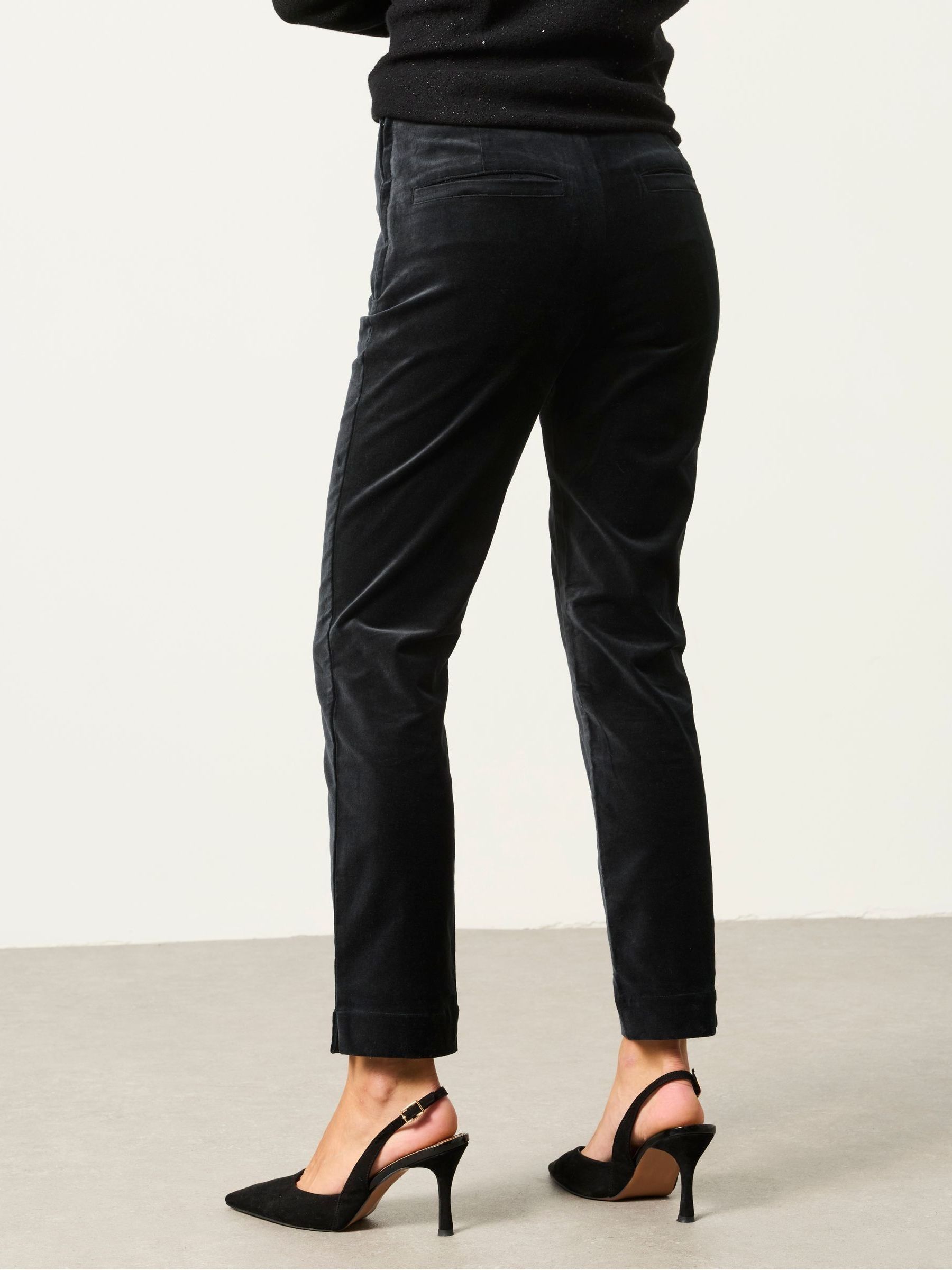 Katy Black Petite Kick Flare Trousers - Image 2 of 7