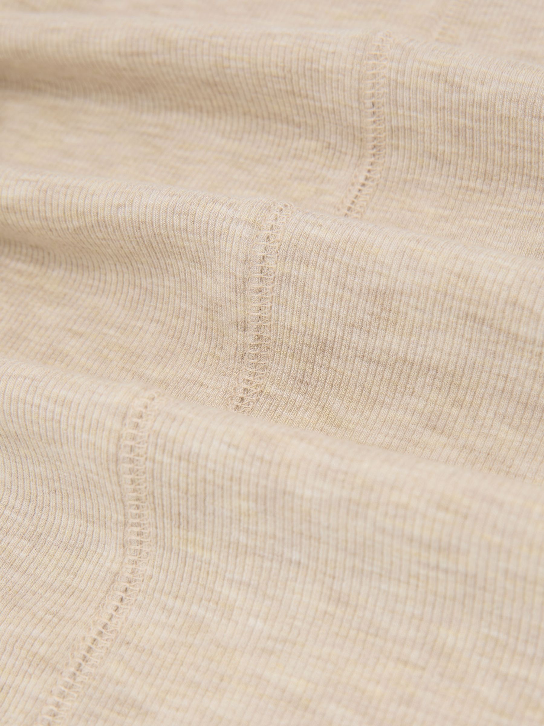 Jersey Crew-Neck Long-Sleeve Top in Neutral Marl - image 3