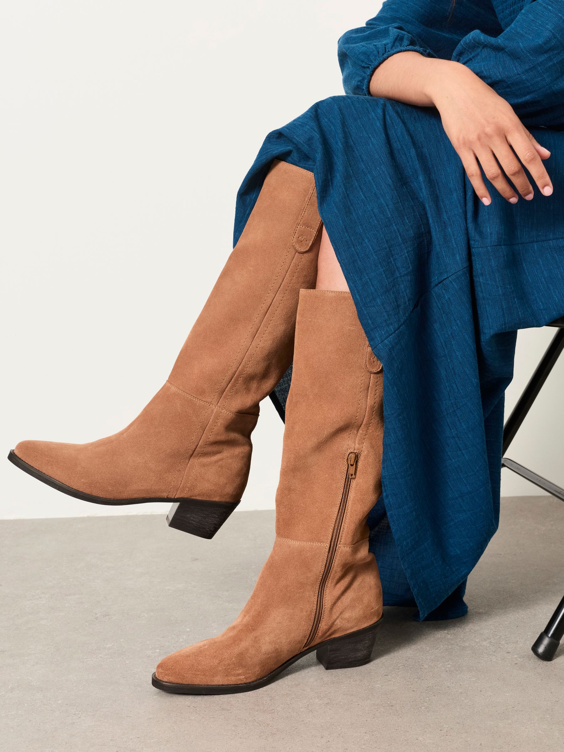 Tan Brown Sherbourne Suede Knee High Boots - Image 2 of 5
