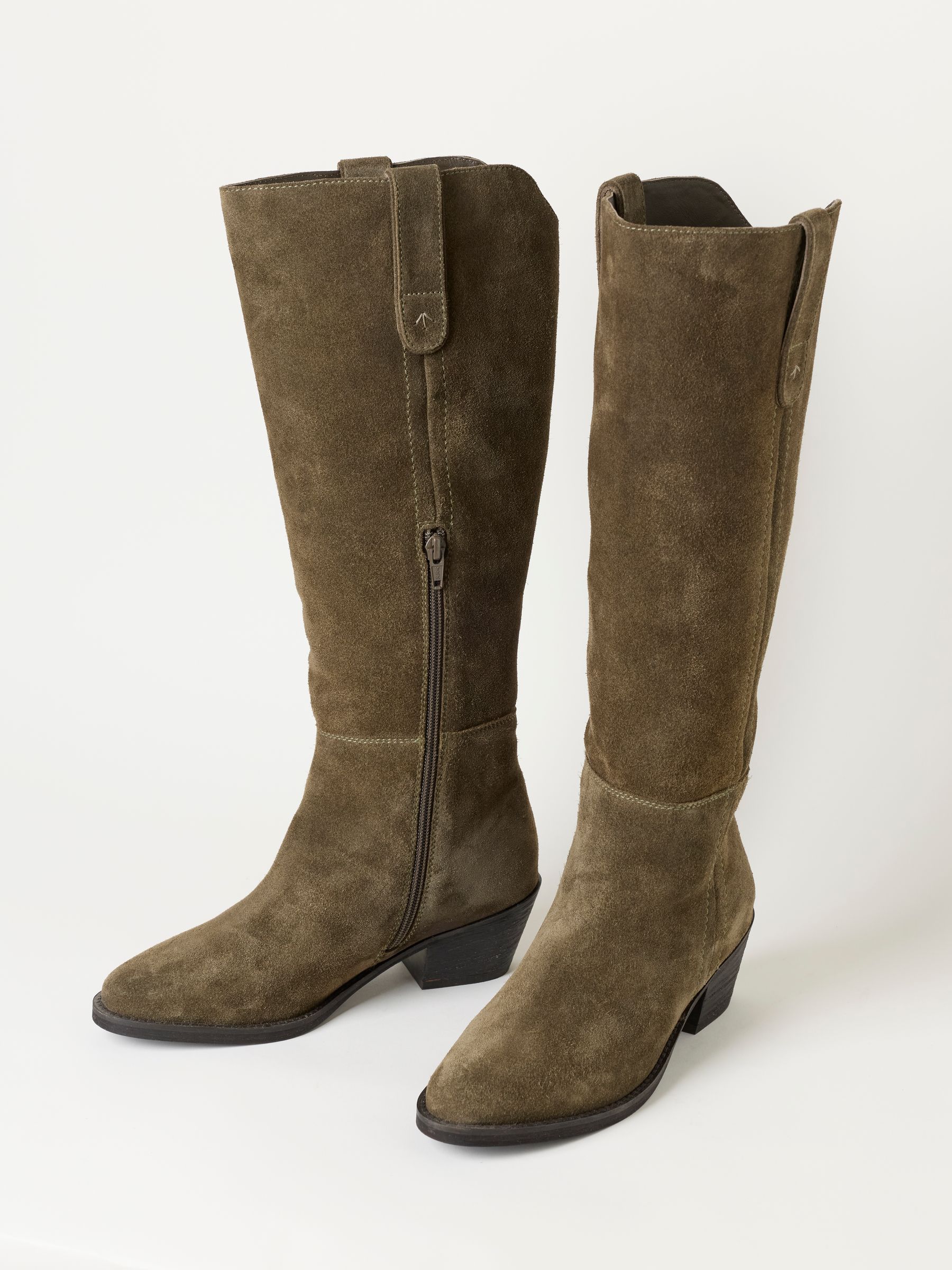 Khaki Green Sherbourne Suede Knee High Boots - Image 4 of 5