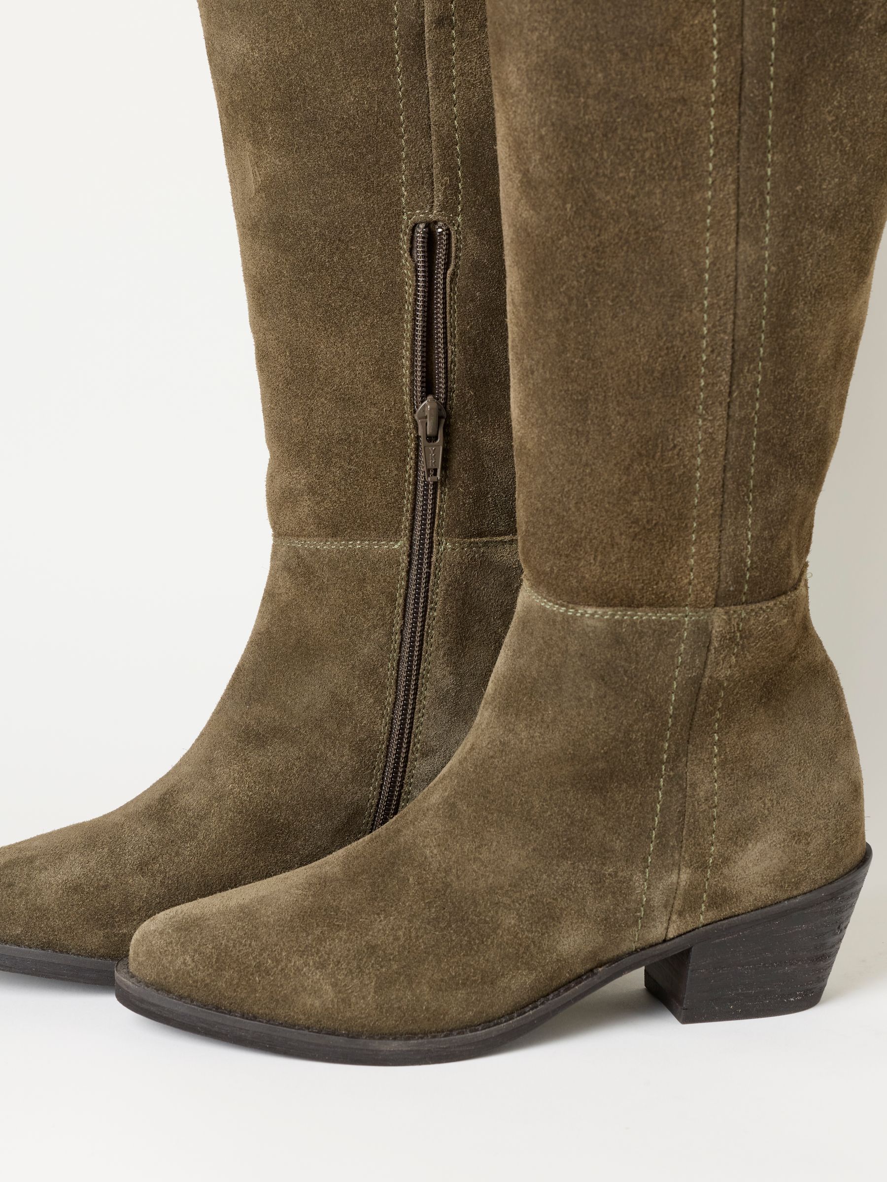 Khaki Green Sherbourne Suede Knee High Boots - Image 5 of 5