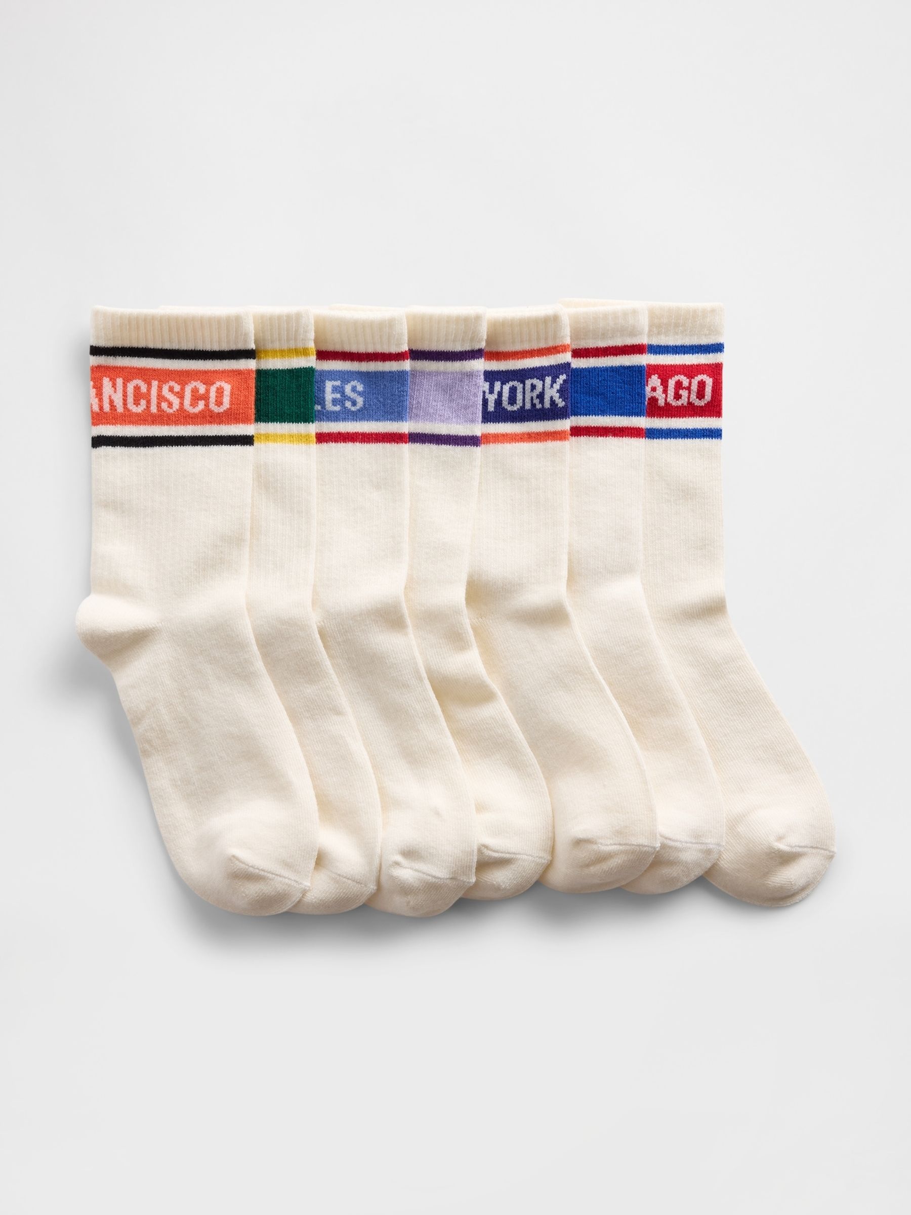 White City Crew Socks 7 Pack - Image 1 of 1