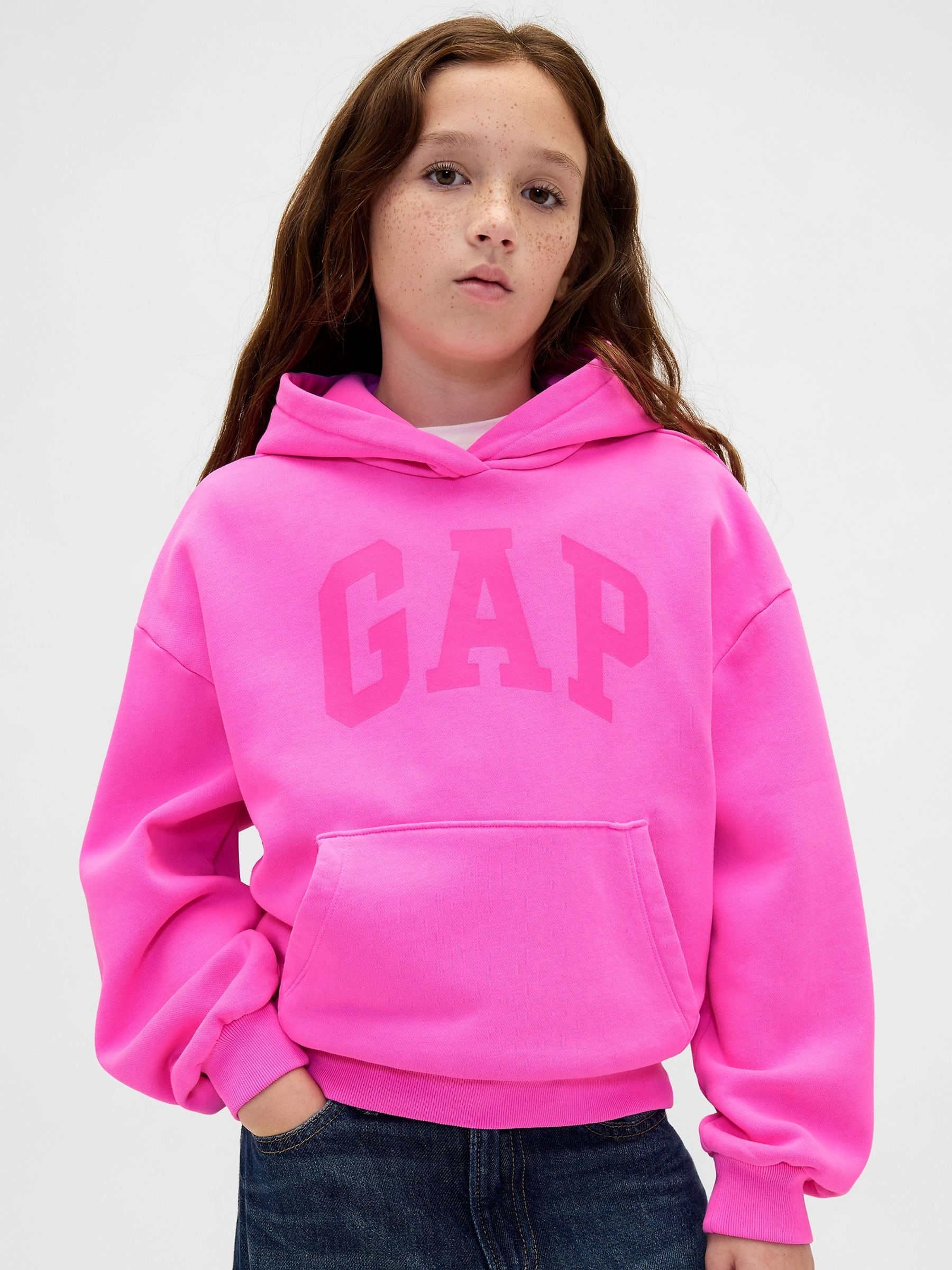 Pink Vintage Soft Logo Hoodie - Image 1 of 4 Pink Vintage Soft Logo Hoodie - Image 1 of 4