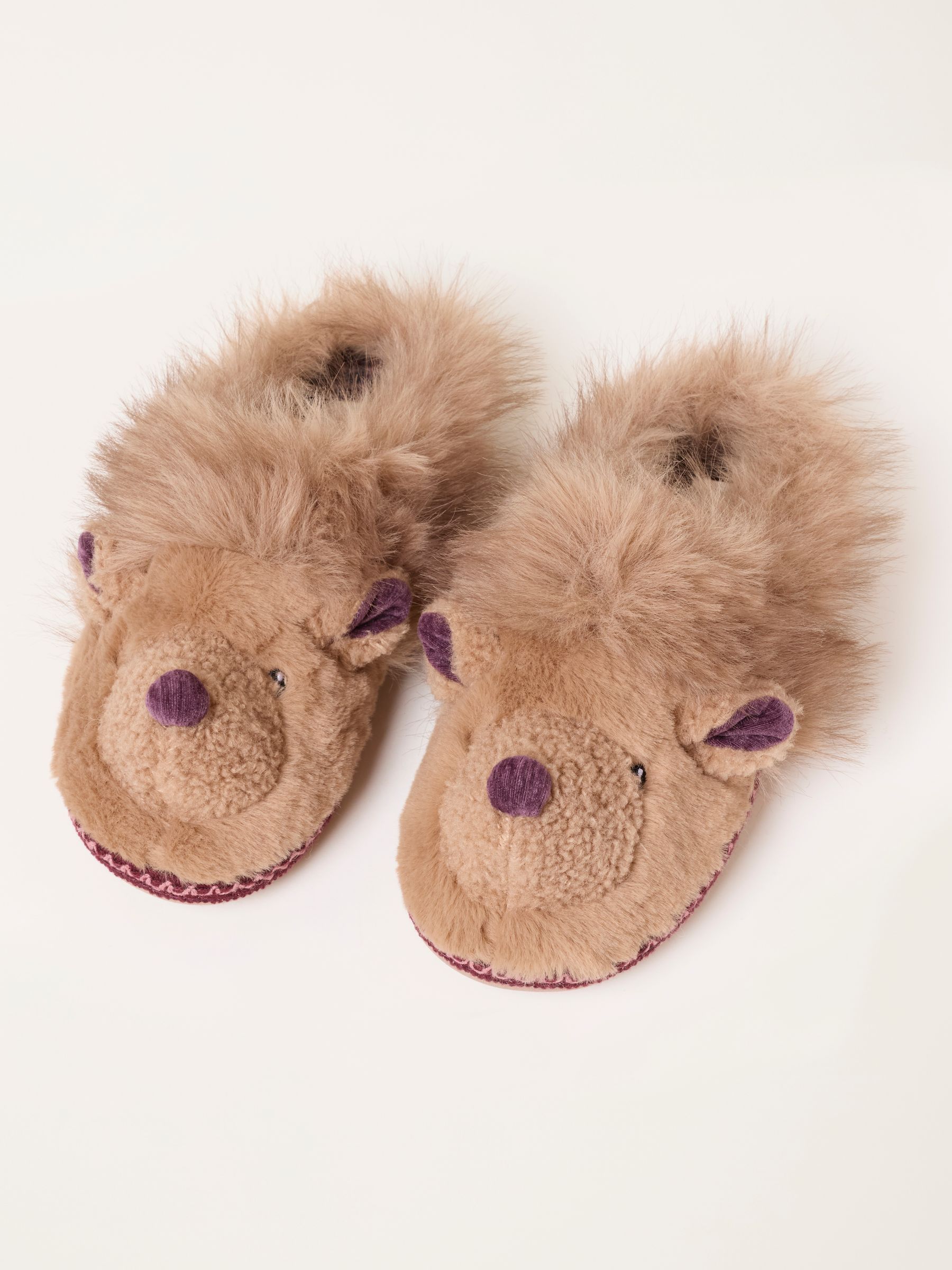 Novelty Brown Hedgehog Mule Slipper - Image 3 of 3