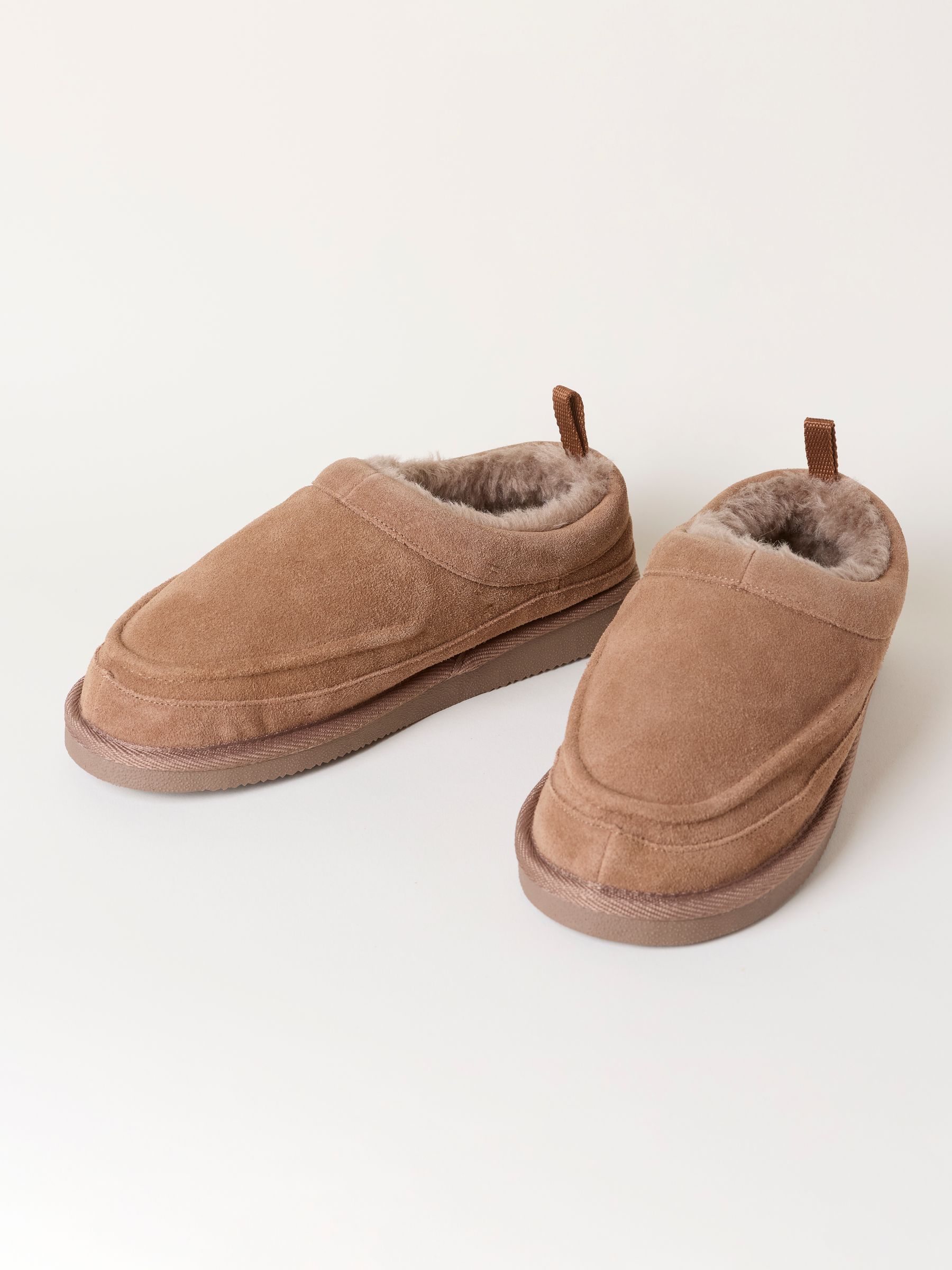 Laura Mink Brown Suede Mule Slipper - Image 2 of 3