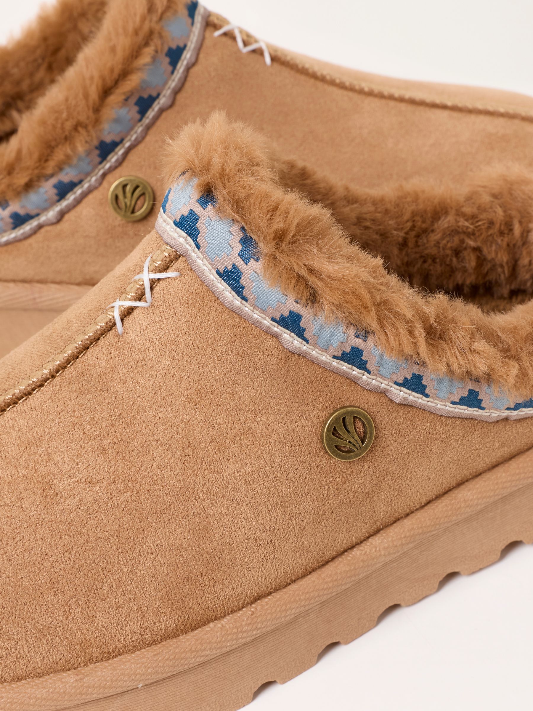 Lyra Tan Brown Mule Slippers - Image 4 of 5
