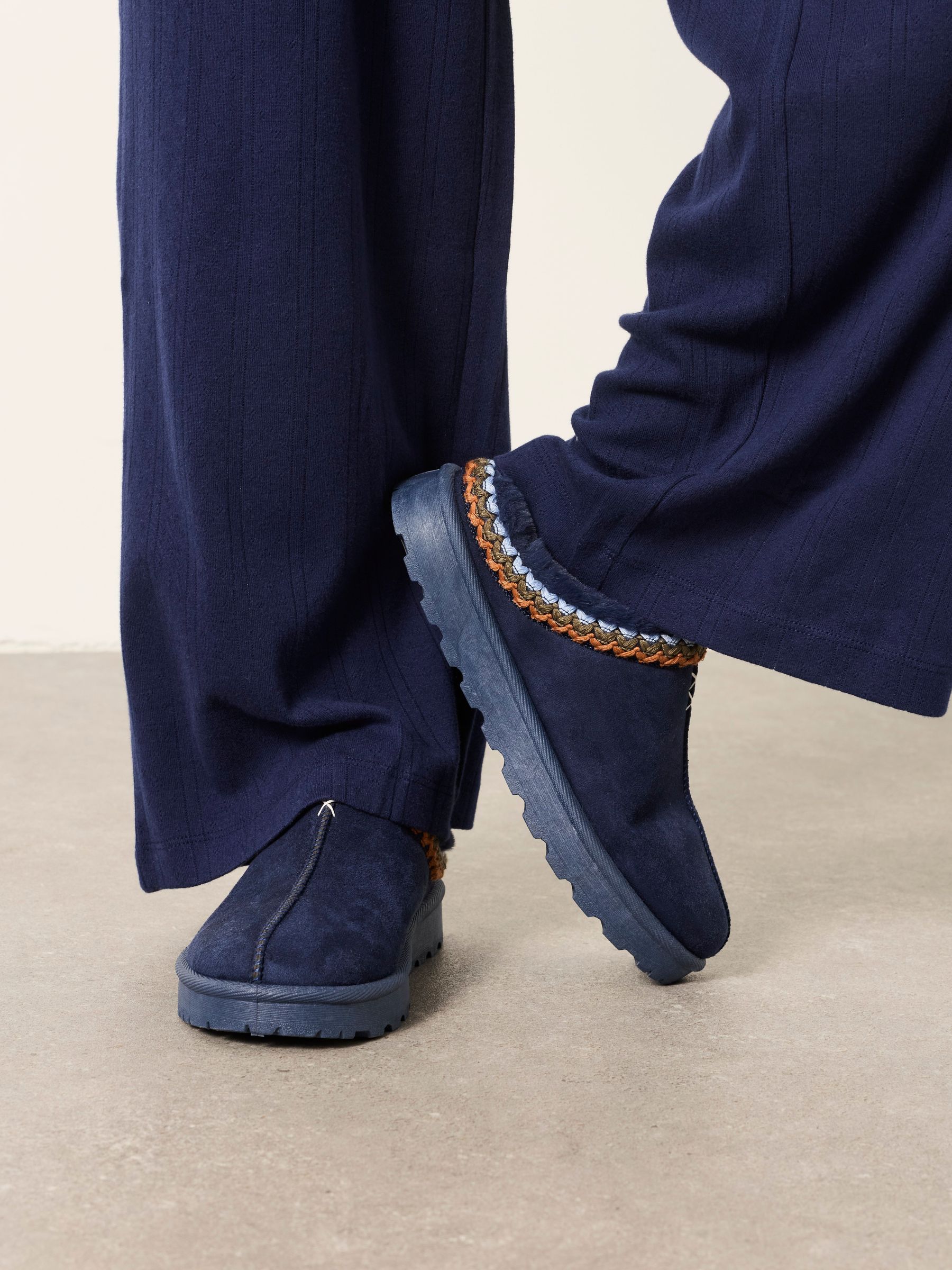 Lyra Navy Mule Slippers - Image 2 of 5