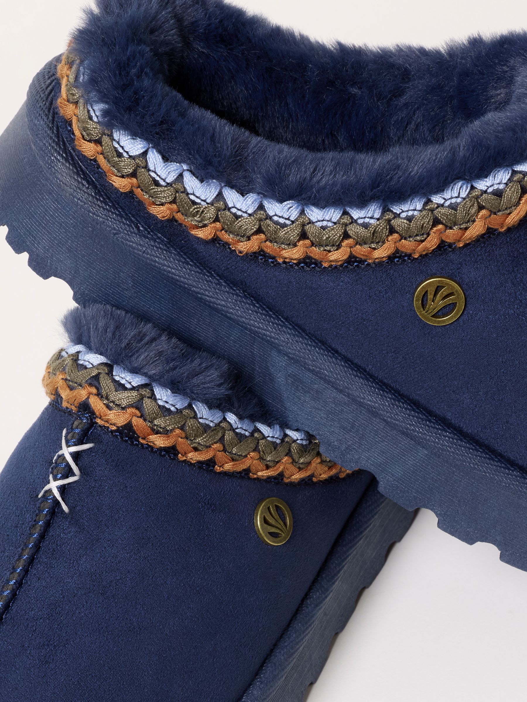 Lyra Navy Mule Slippers - Image 4 of 5