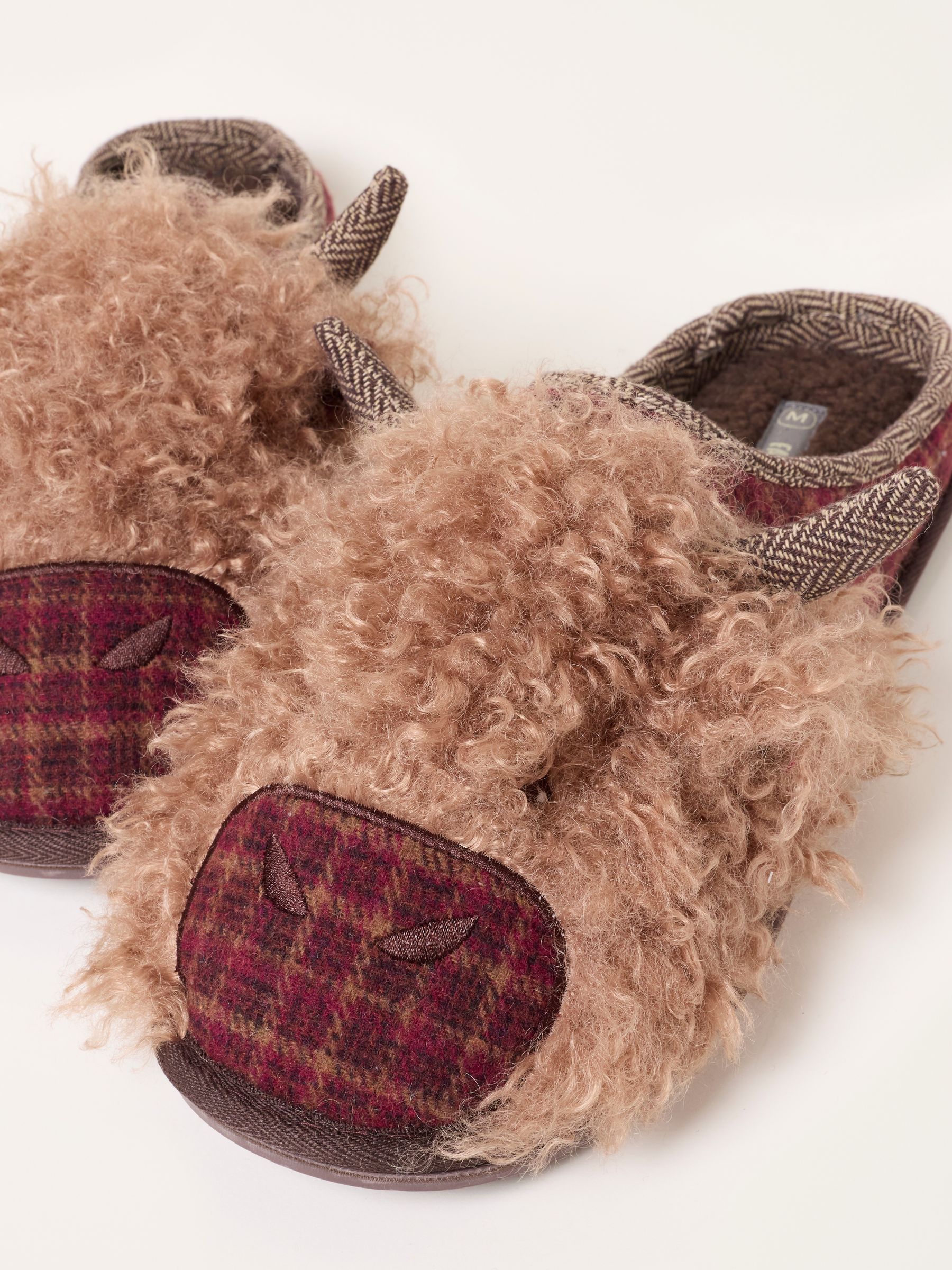 Novelty Brown HIghland Cow Mule Slipper - Image 2 of 3