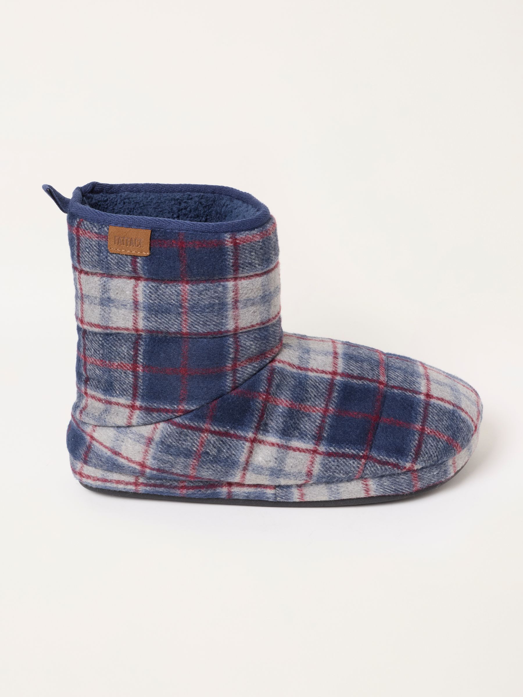 Sussex Navy Check Slipper Boots - Image 1 of 3