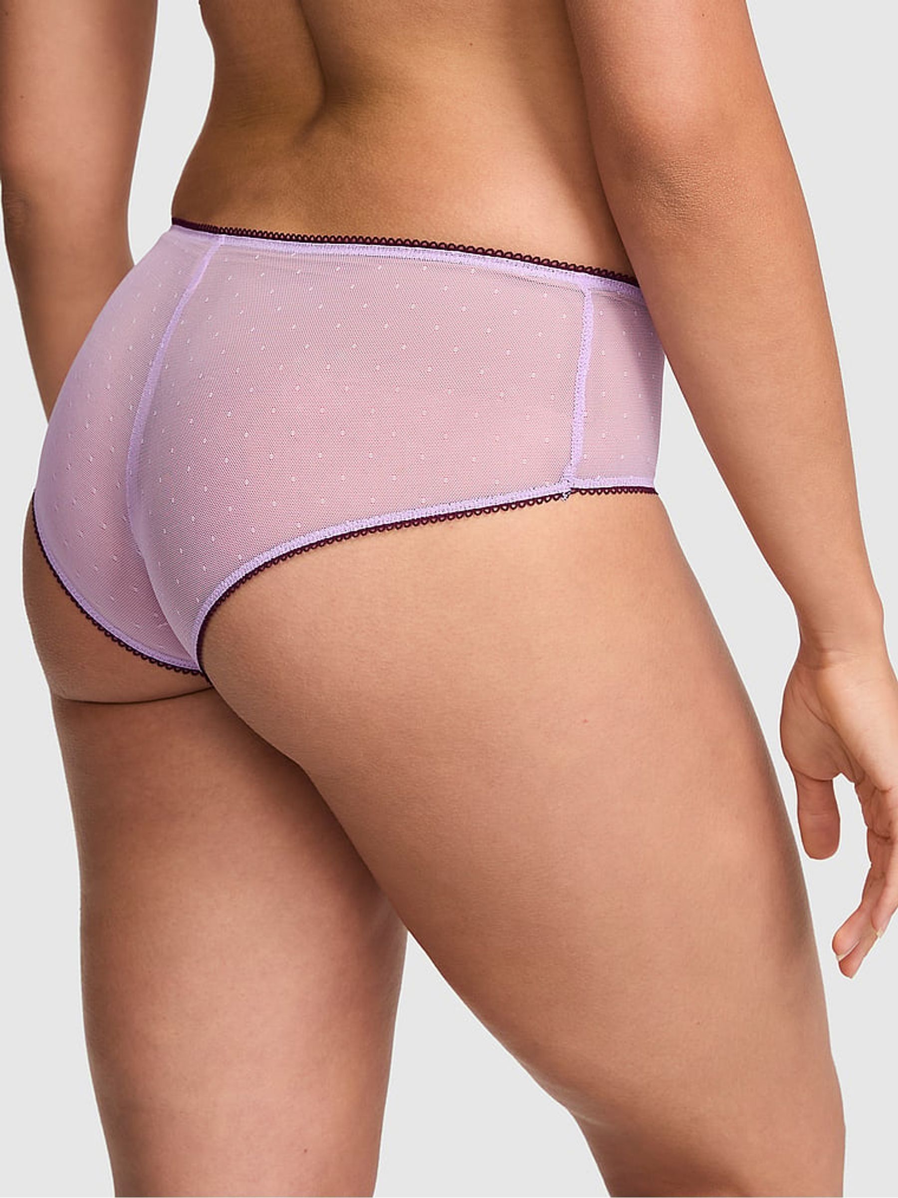Lilac Purple Cheeky Pop Stitch Embroidery Knickers - Image 2 of 2