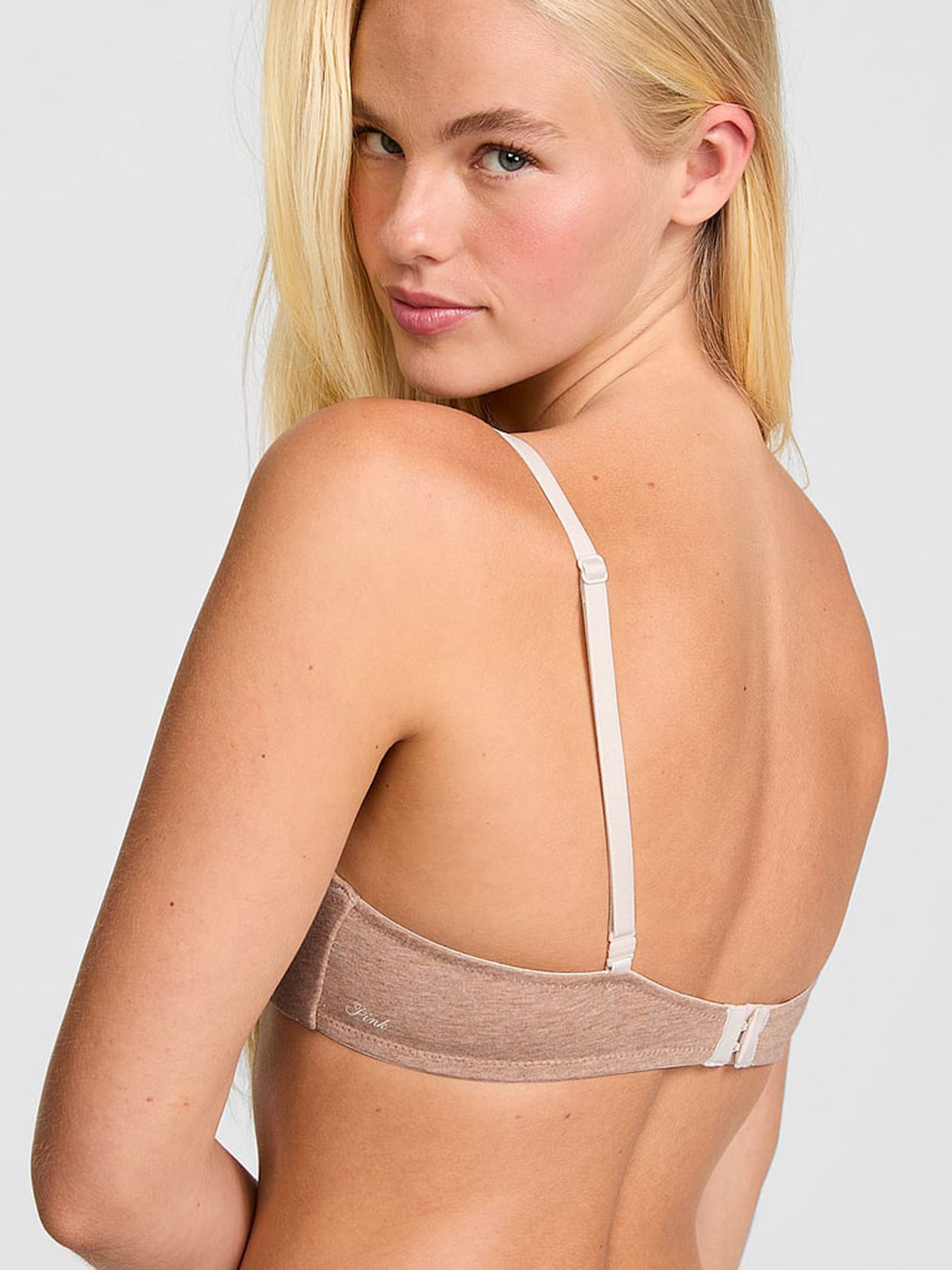 Praline Nude Cotton Heather Lace Trim Bra - Image 2 of 2 Praline Nude Cotton Heather Lace Trim Bra - Image 2 of 2