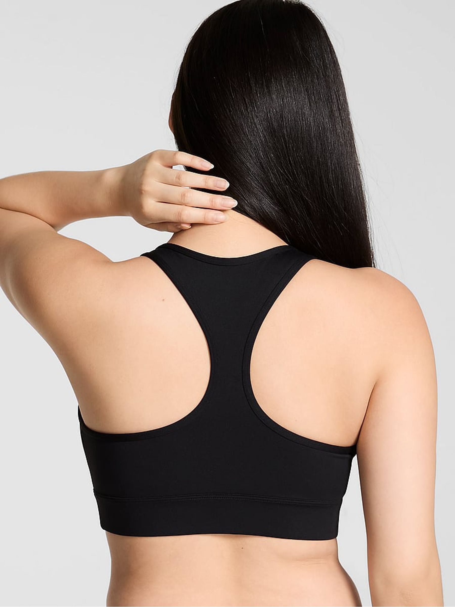 Black Shine Relay Racerback Sports Bra - Image 2 of 3 Black Shine Relay Racerback Sports Bra - Image 2 of 3