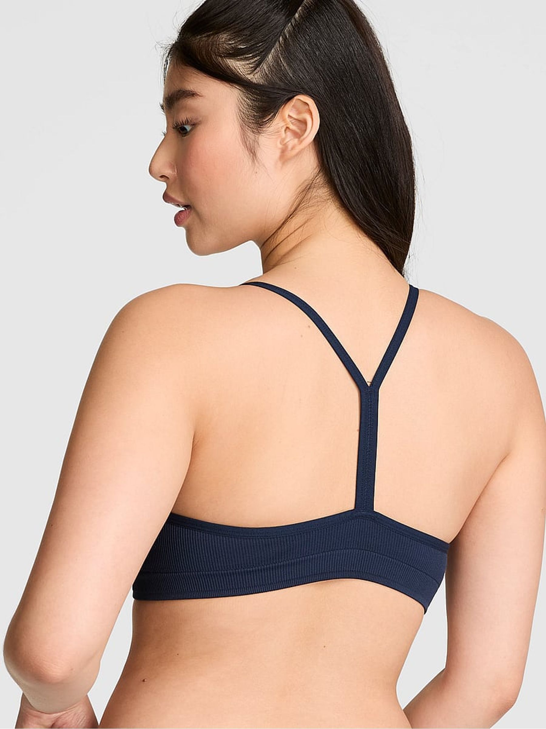 Noir Navy Blue Seamless Sports Bra - Image 2 of 2