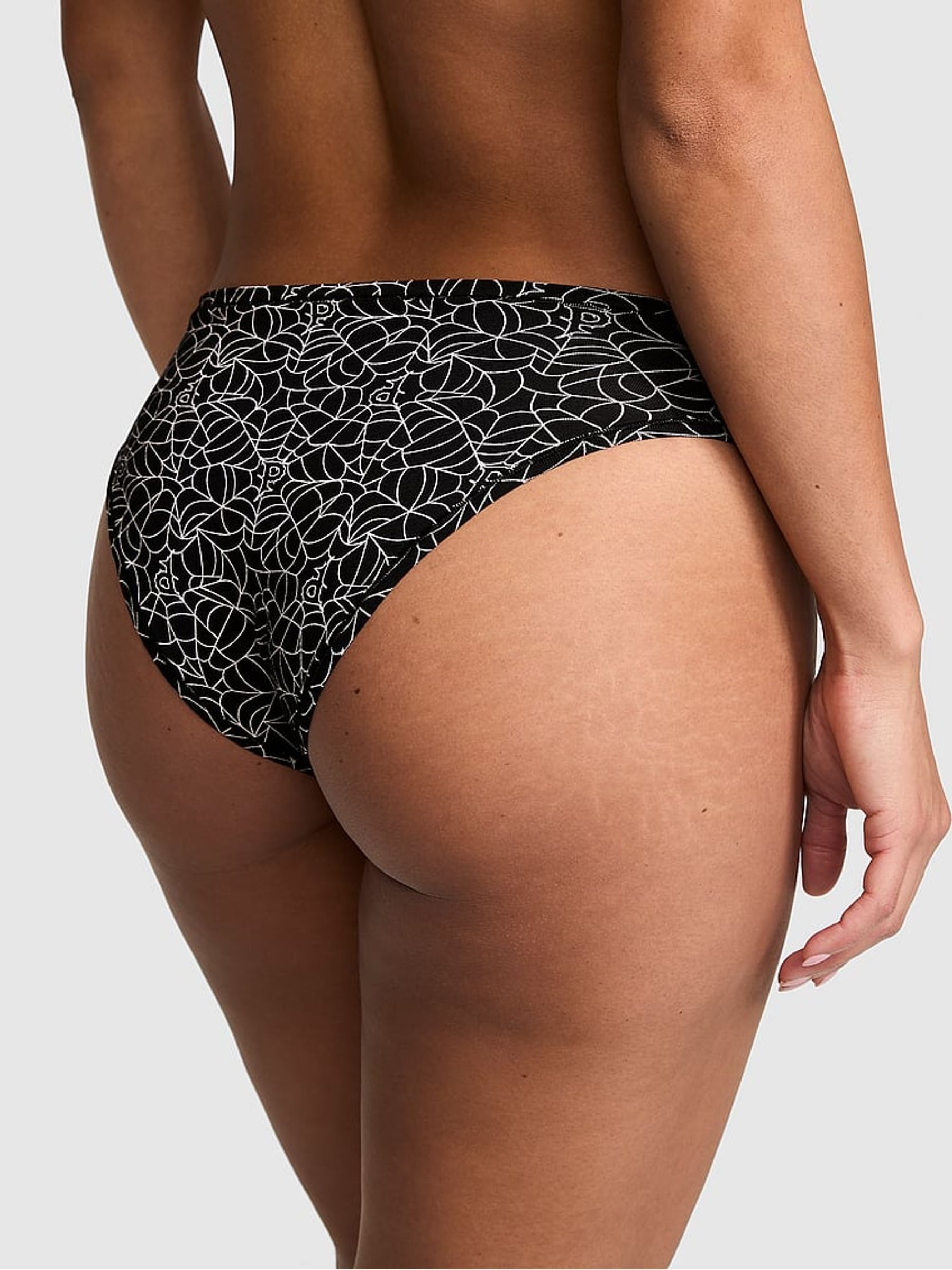 Black Spiderweb Print Cheeky Cotton Knickers - Image 2 of 2
