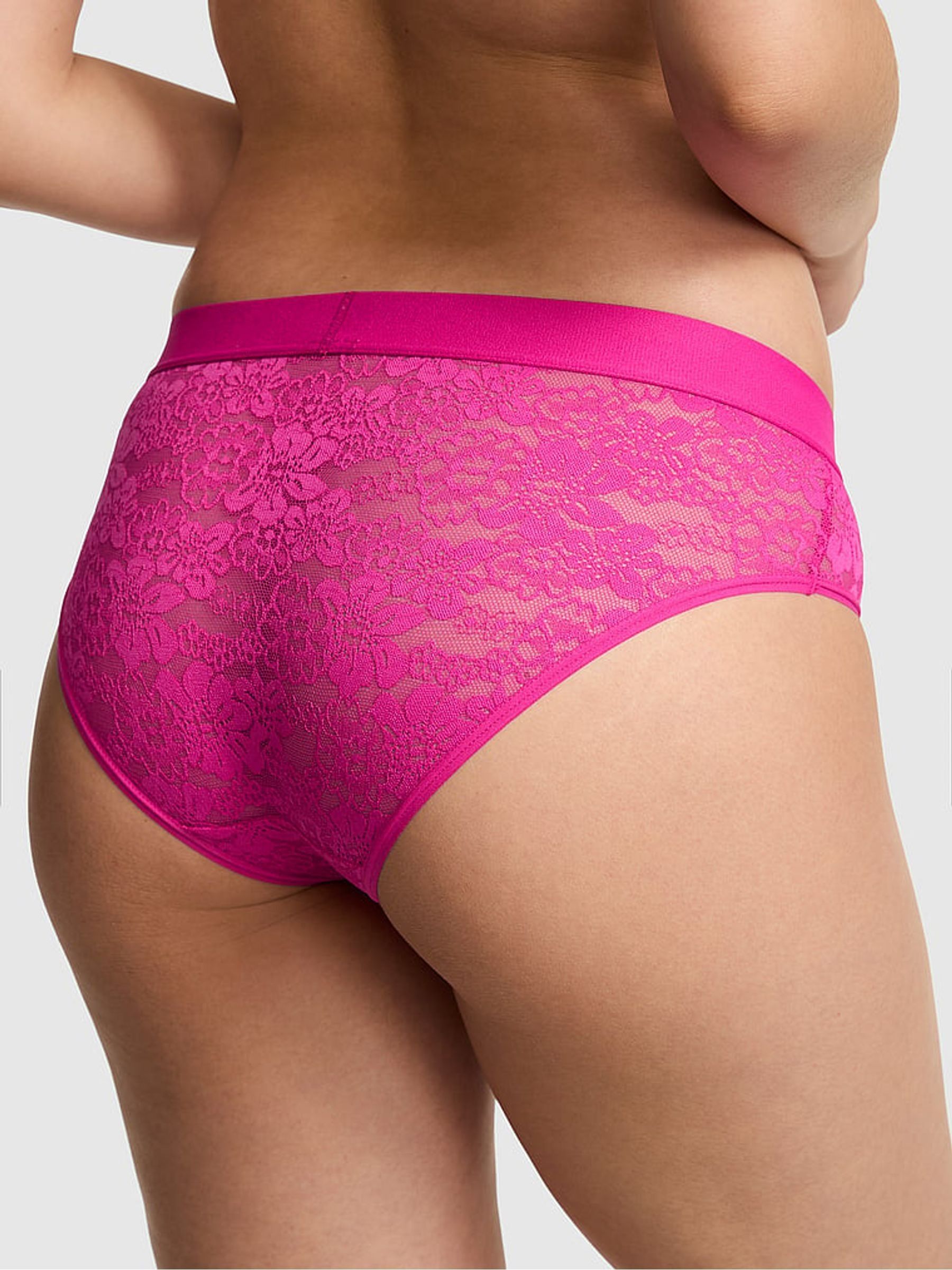 Pink Fire Hipster Lace Logo Knickers - Image 2 of 2 Pink Fire Hipster Lace Logo Knickers - Image 2 of 2