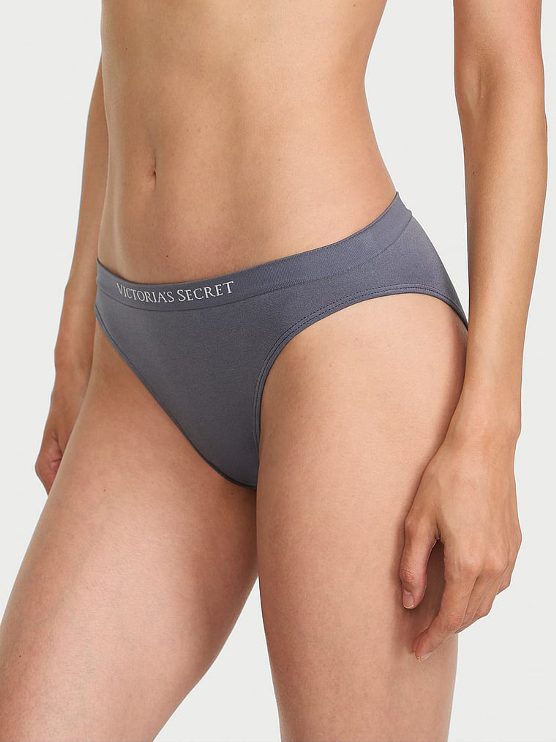 Grey Pearl Bikini Knickers - Image 1 of 2
