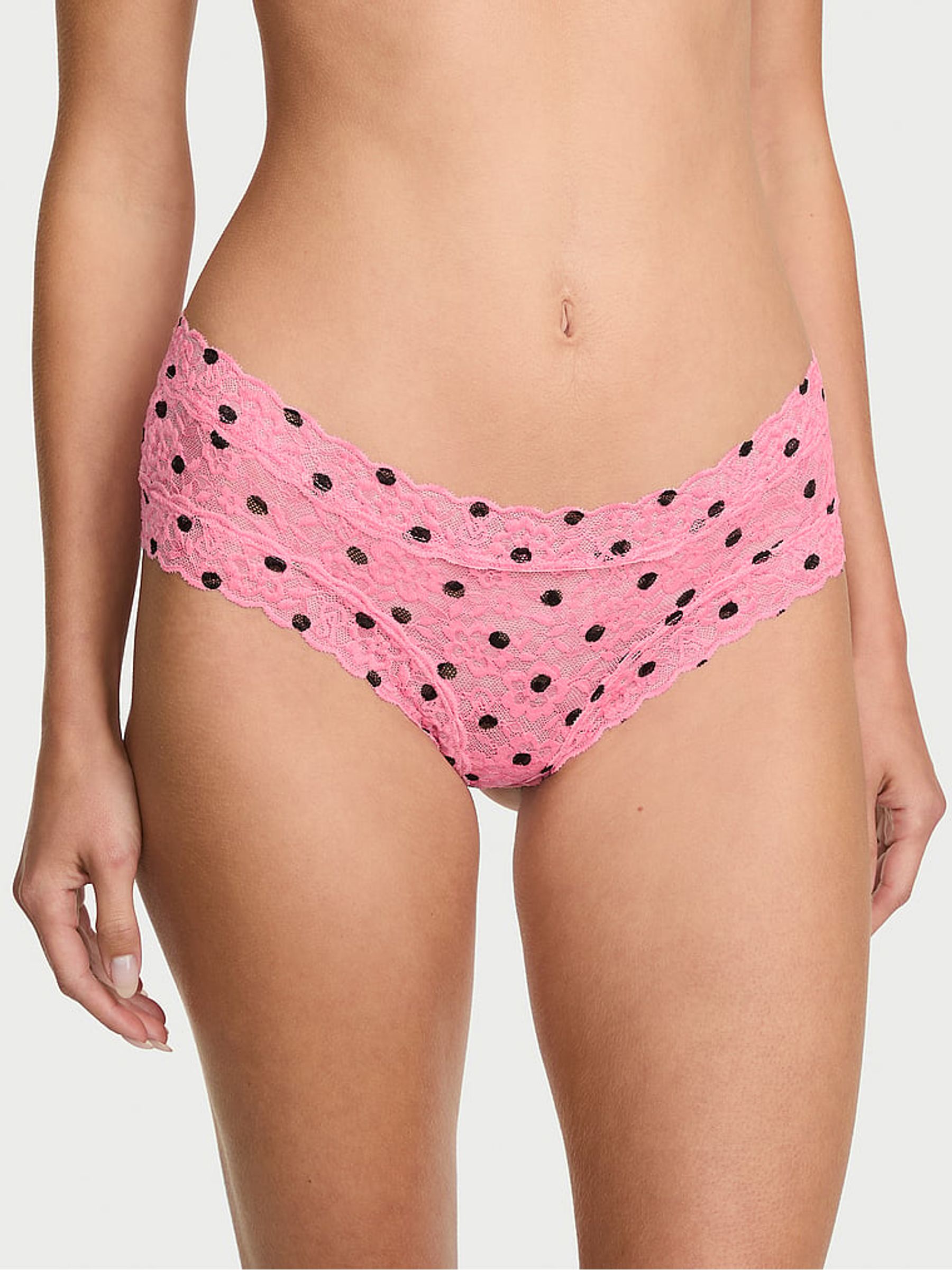 Pink Polka Dot Cheeky Knickers - Image 1 of 2