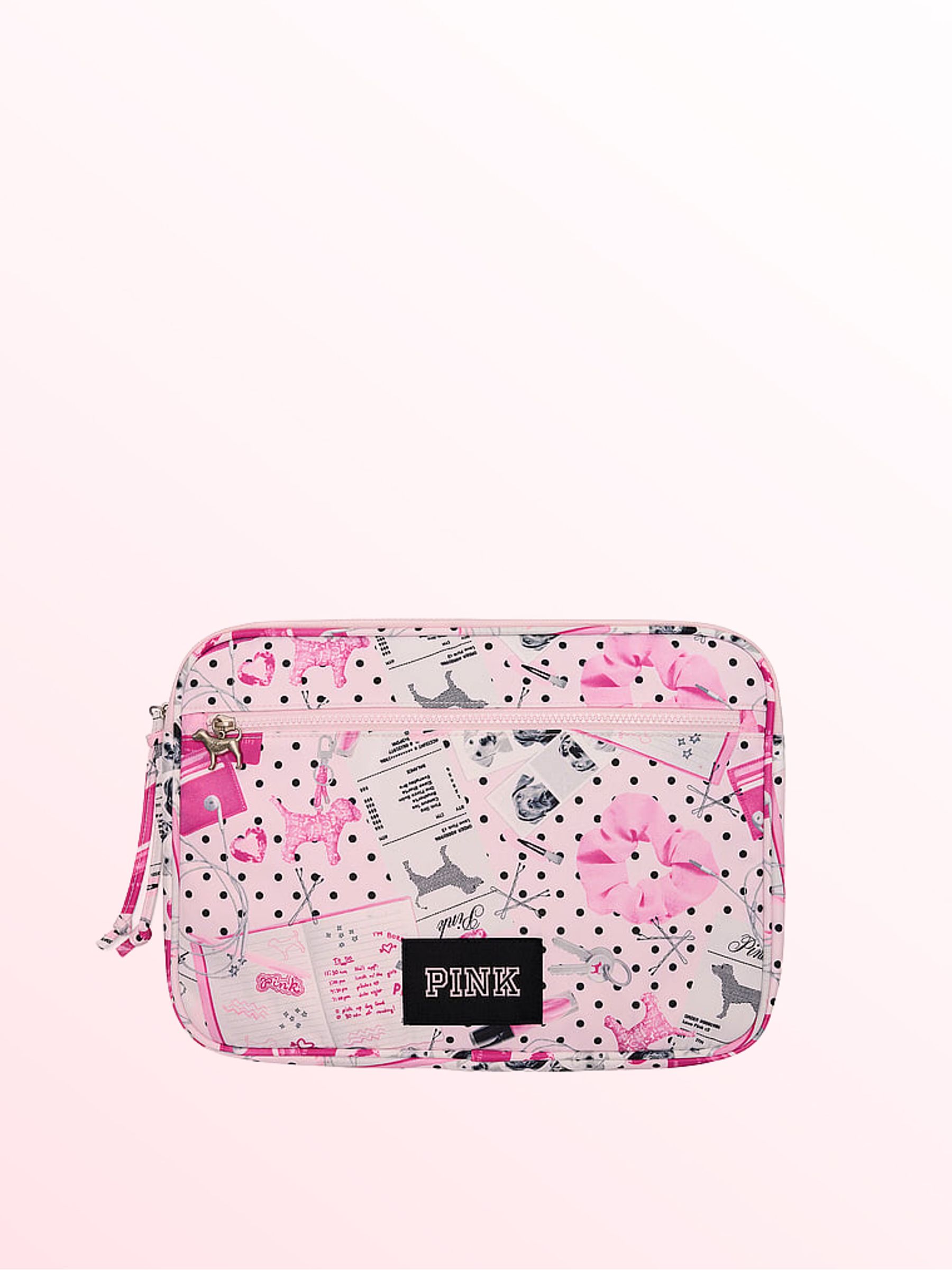 Pink Makeup Print Laptop Case - Image 1 of 3