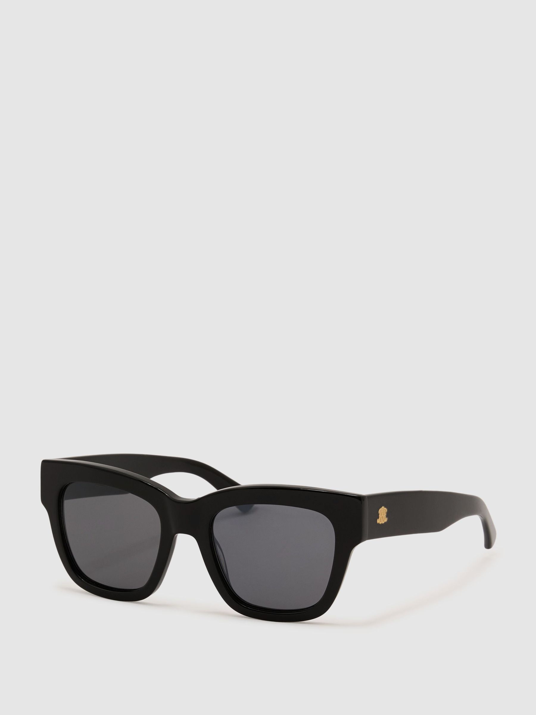 MESSYWEEKEND Square-Frame Sunglasses in Black - Image 2 of 3