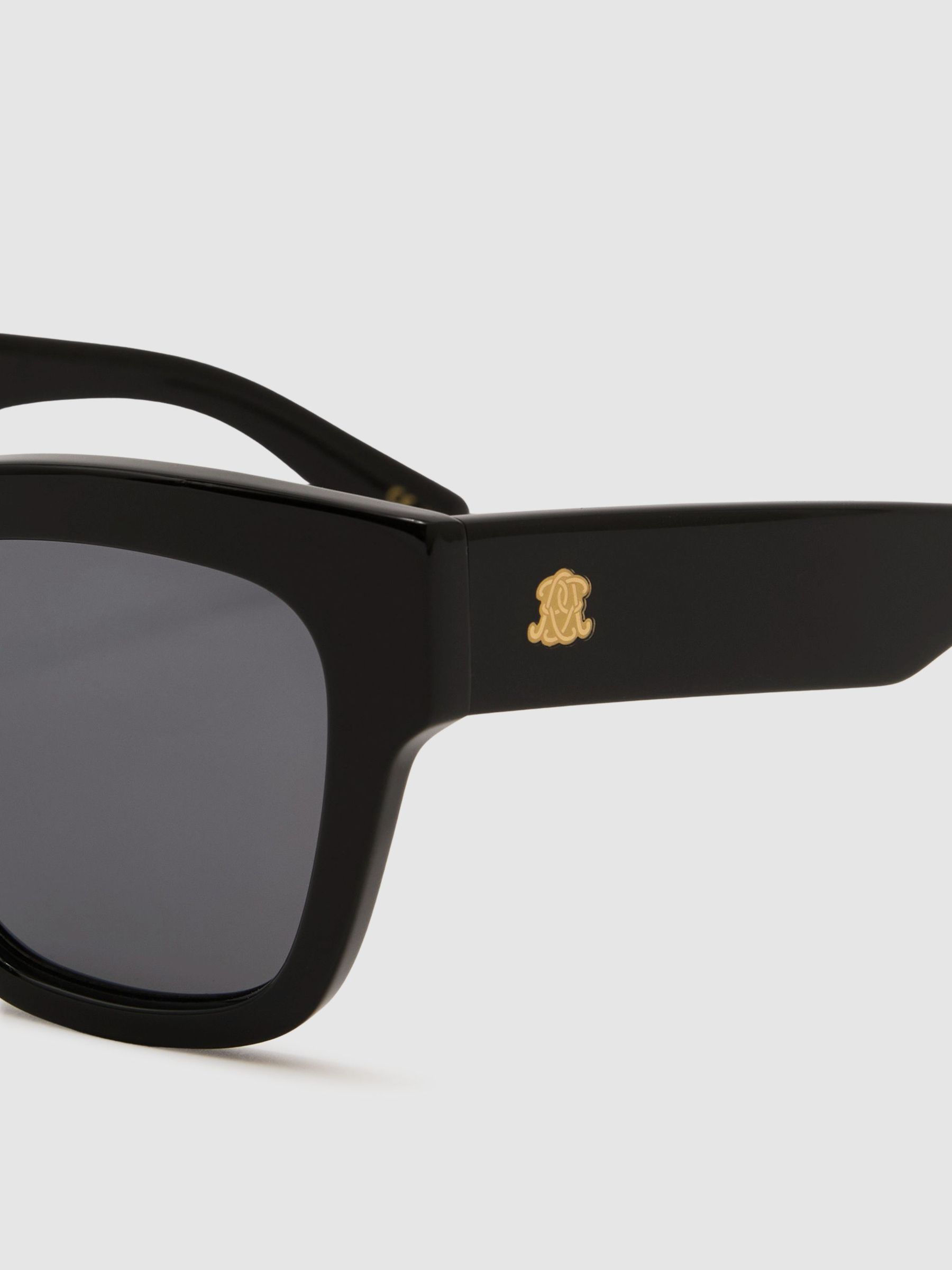MESSYWEEKEND Square-Frame Sunglasses in Black - Image 3 of 3