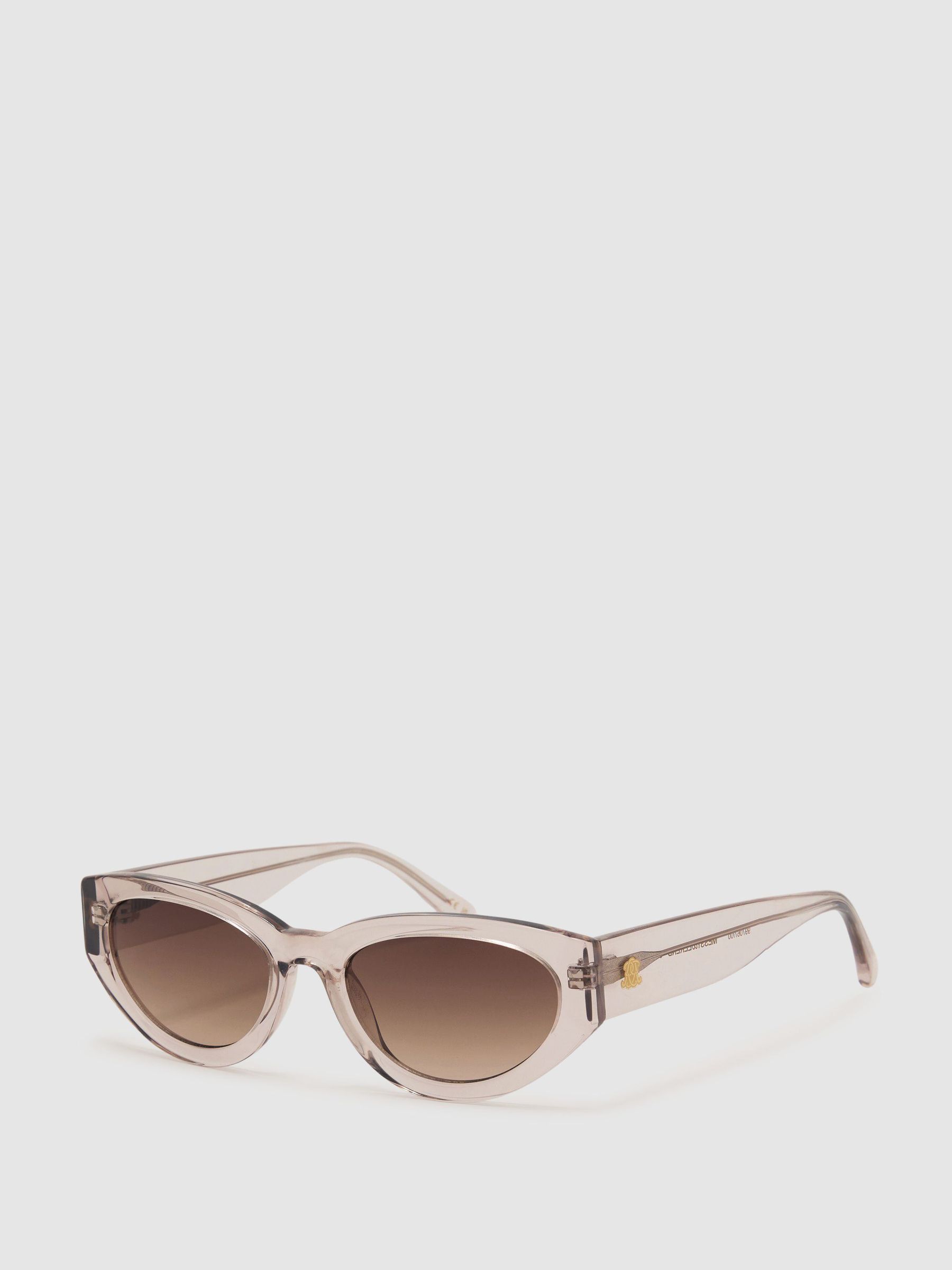 MESSYWEEKEND Oval-Frame Clear Sunglasses in Clear - Image 3 of 5