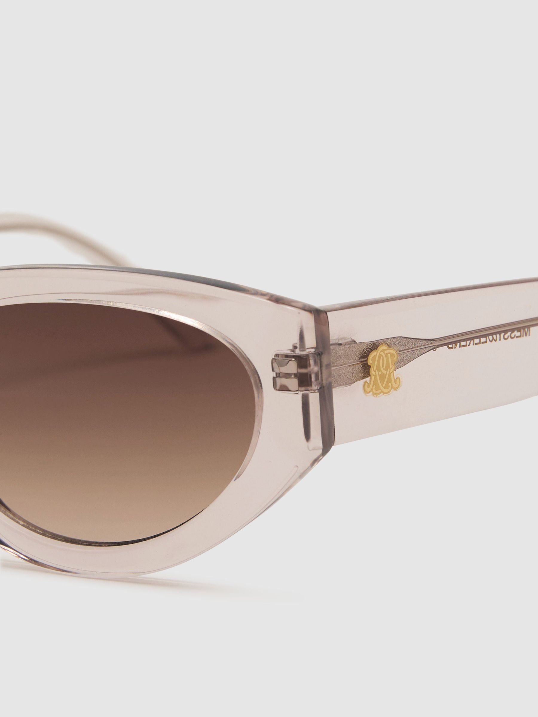 MESSYWEEKEND Oval-Frame Clear Sunglasses in Clear - Image 4 of 5