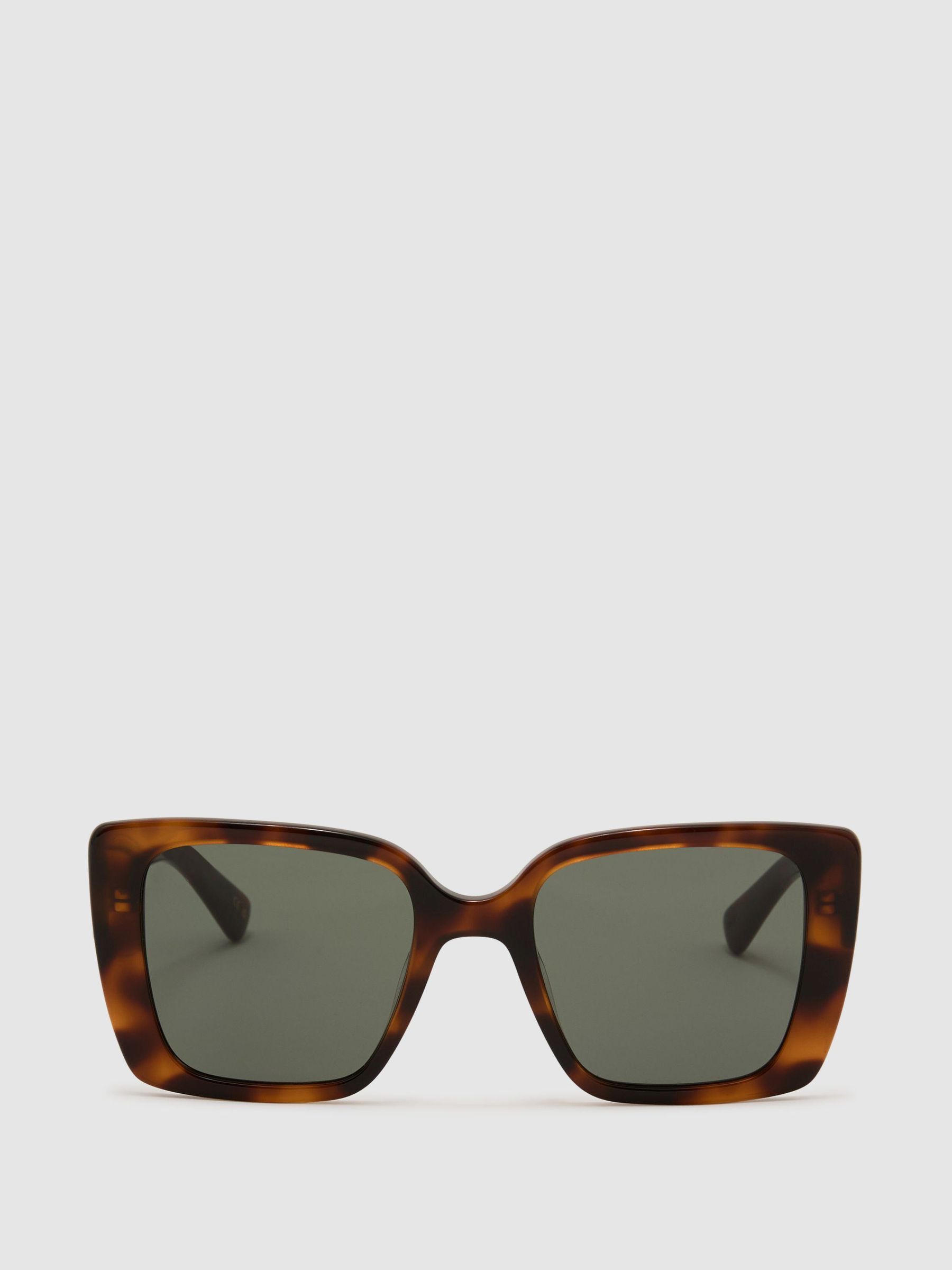 MESSYWEEKEND Oversized Square-Frame Sunglasses in Tortoise - Image 2 of 4