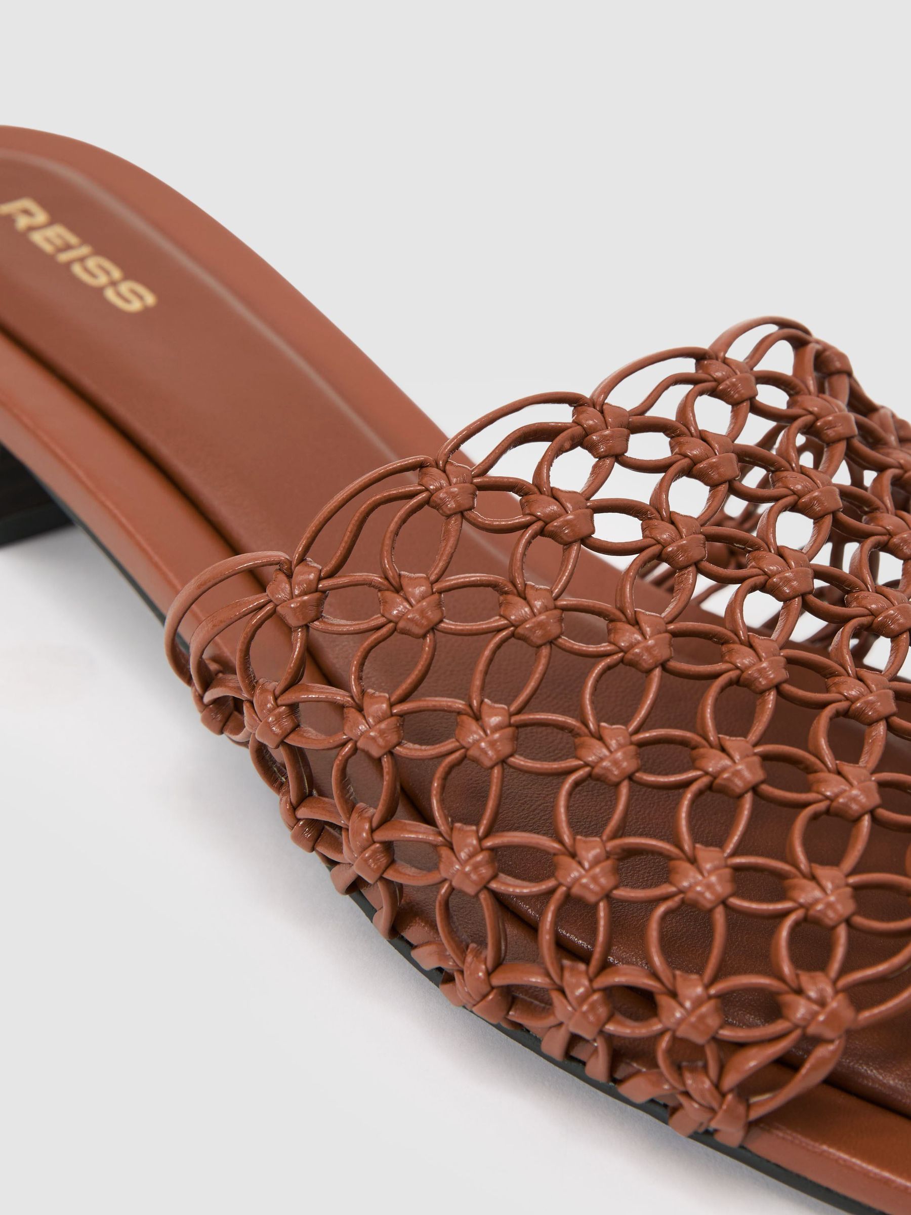 Woven Flat Slip-On Sandals in Tan - Image 5 of 5
