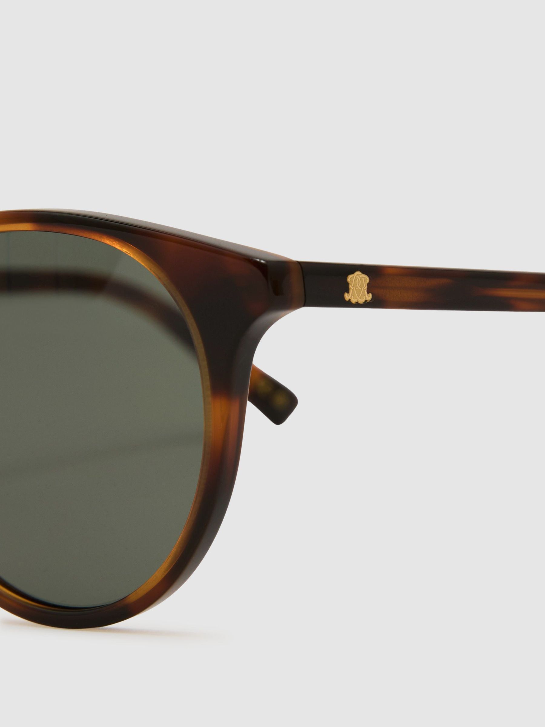 MESSYWEEKEND Round-Frame Tortoiseshell Sunglasses in Tortoiseshell - Image 3 of 4