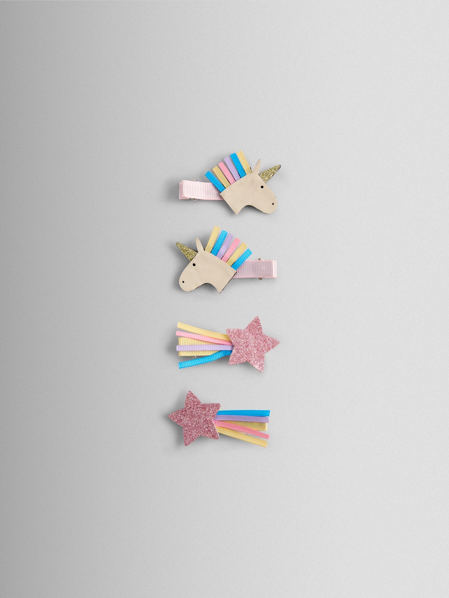 Pink Unicorn 4-Pack Unicorn Clips - Image 2 of 4