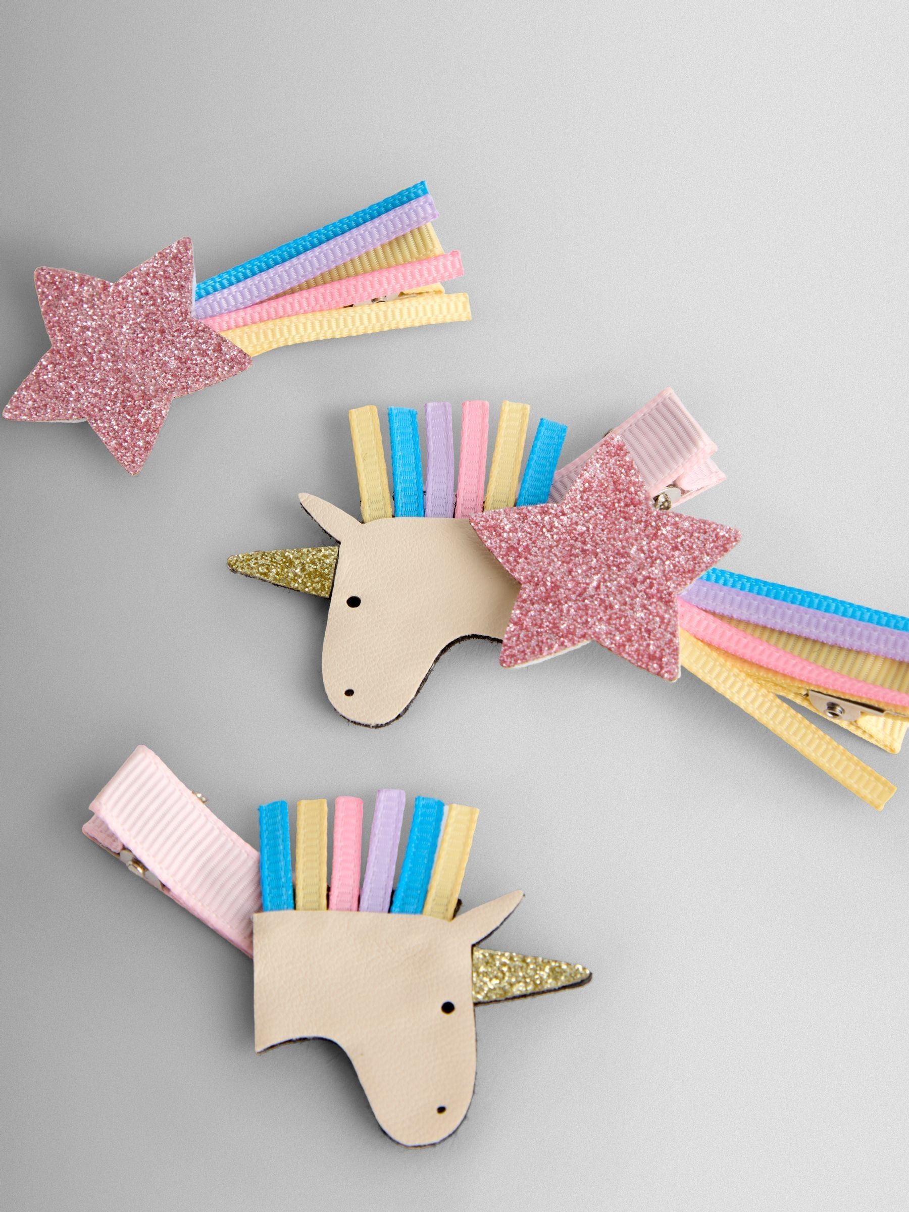 Pink Unicorn 4-Pack Unicorn Clips - Image 4 of 4