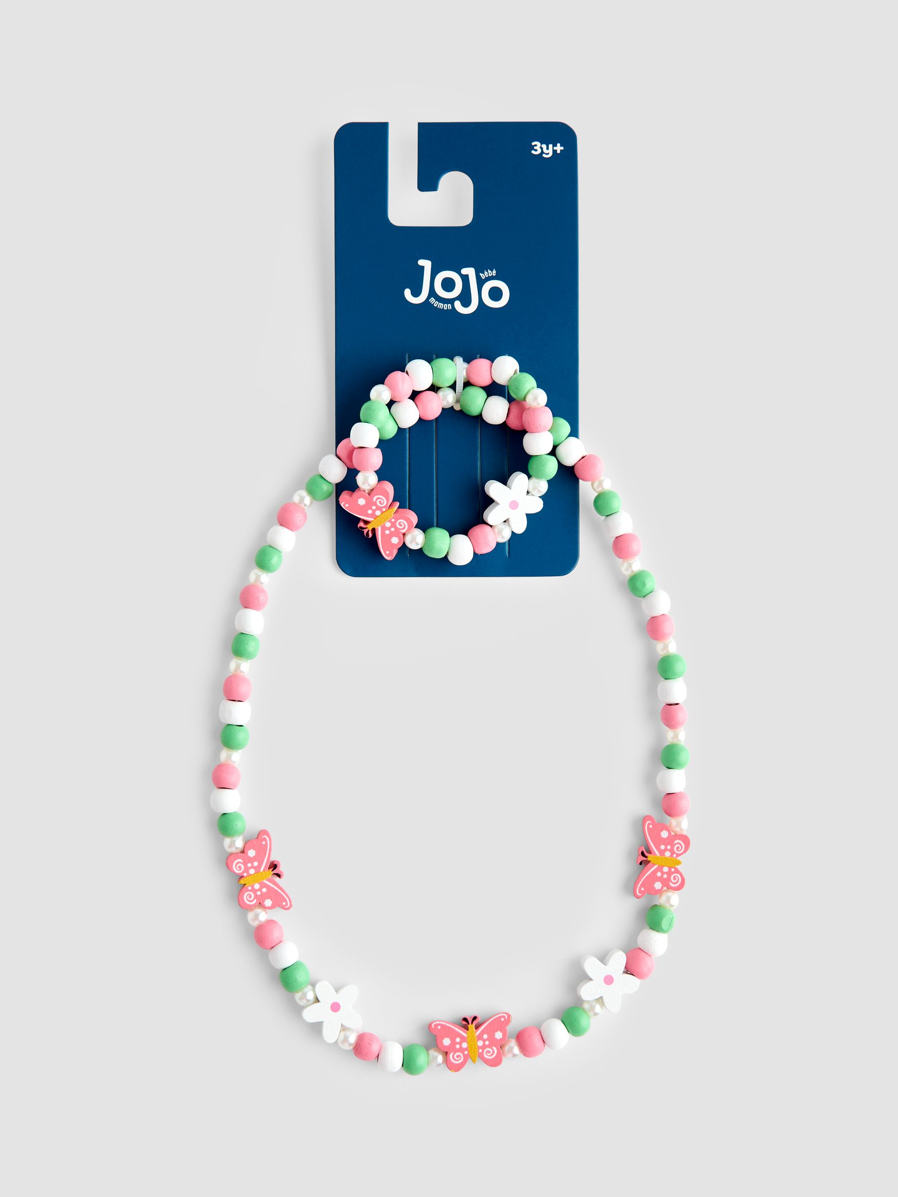 Light Pink Butterfly Necklace Set - Image 1 of 4